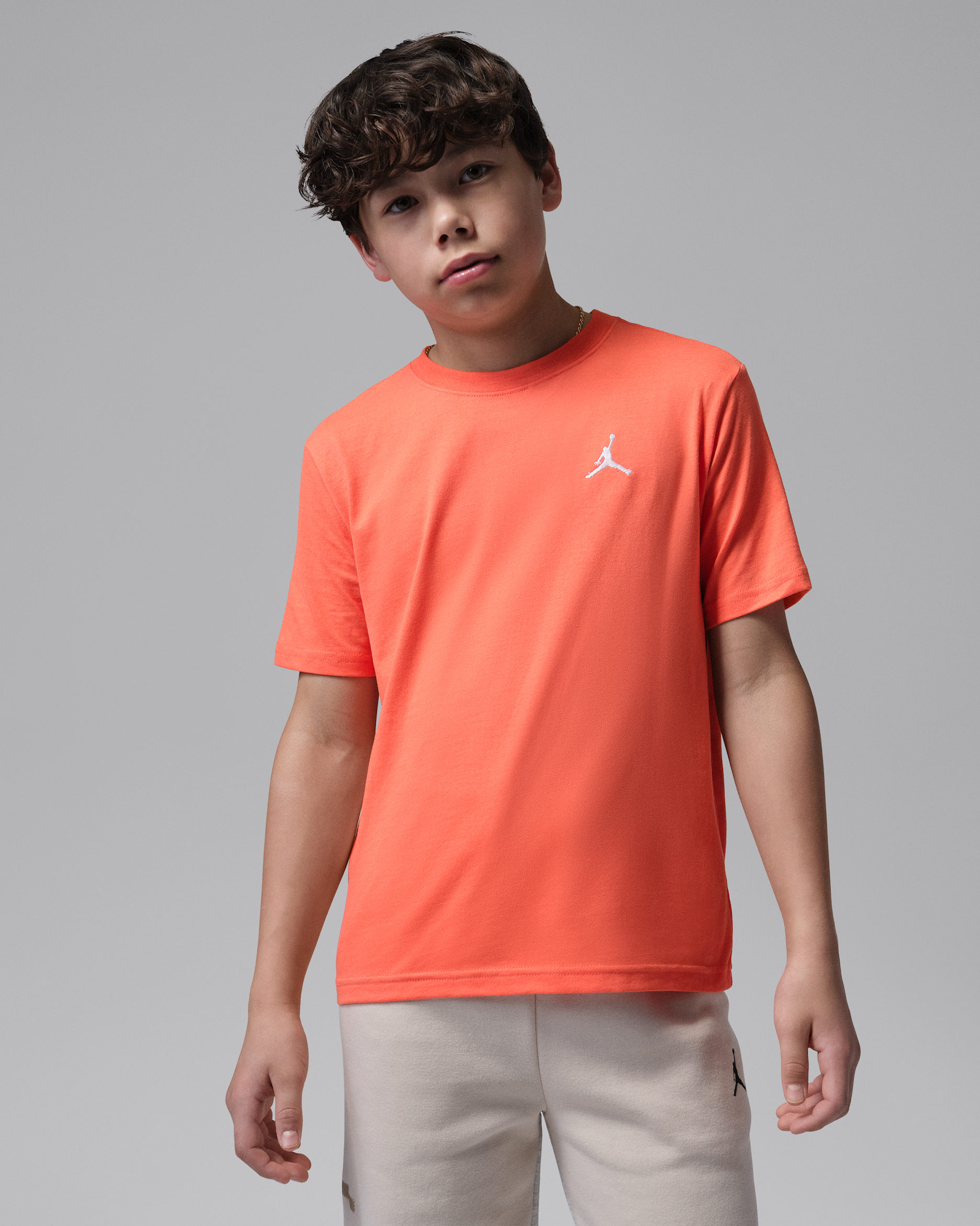 Playera bordada Jumpman Air para niños talla grande Jordan  - Rosa