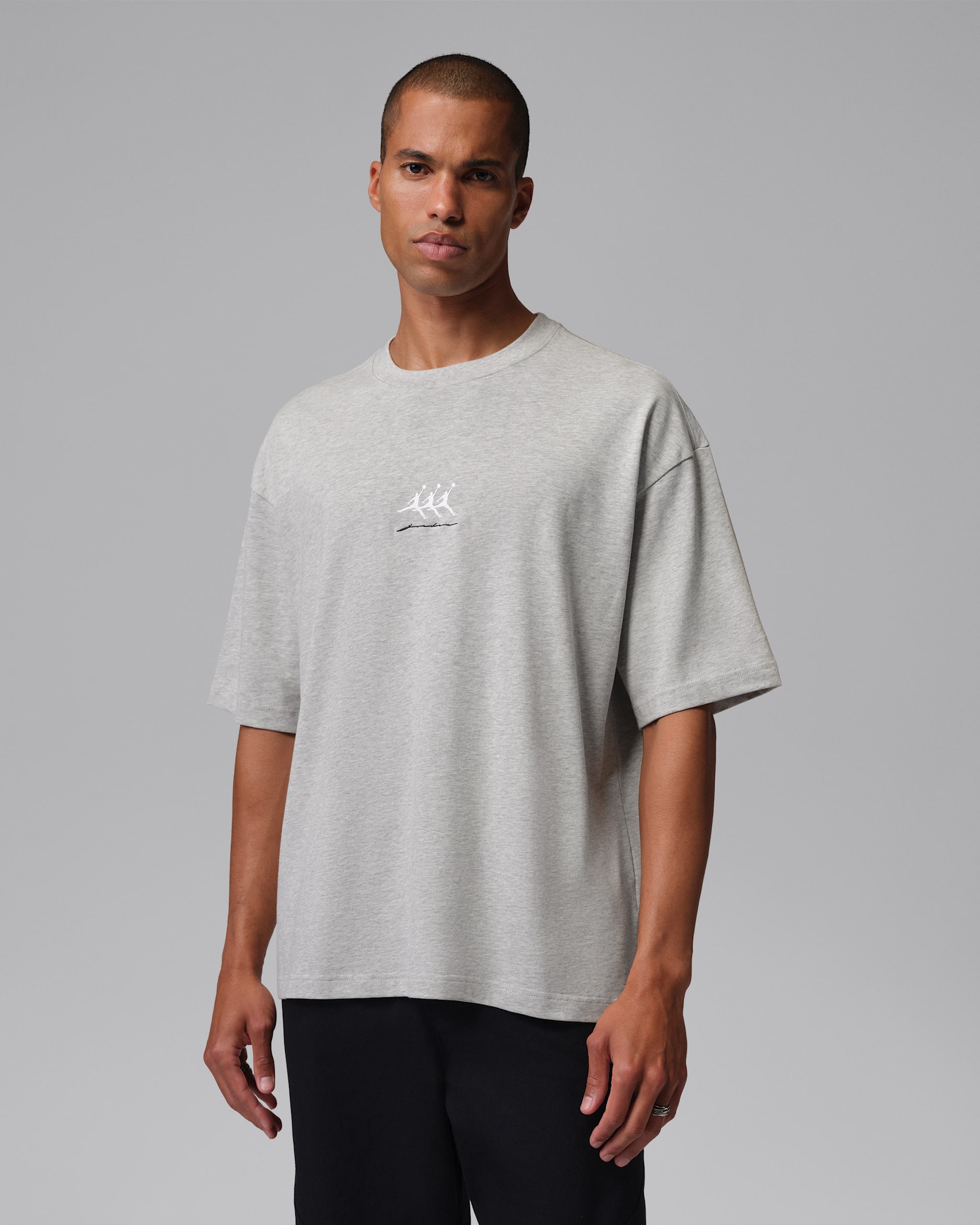 Jordan Flight Men's Oversized Graphic T-Shirt - Grey Heather
