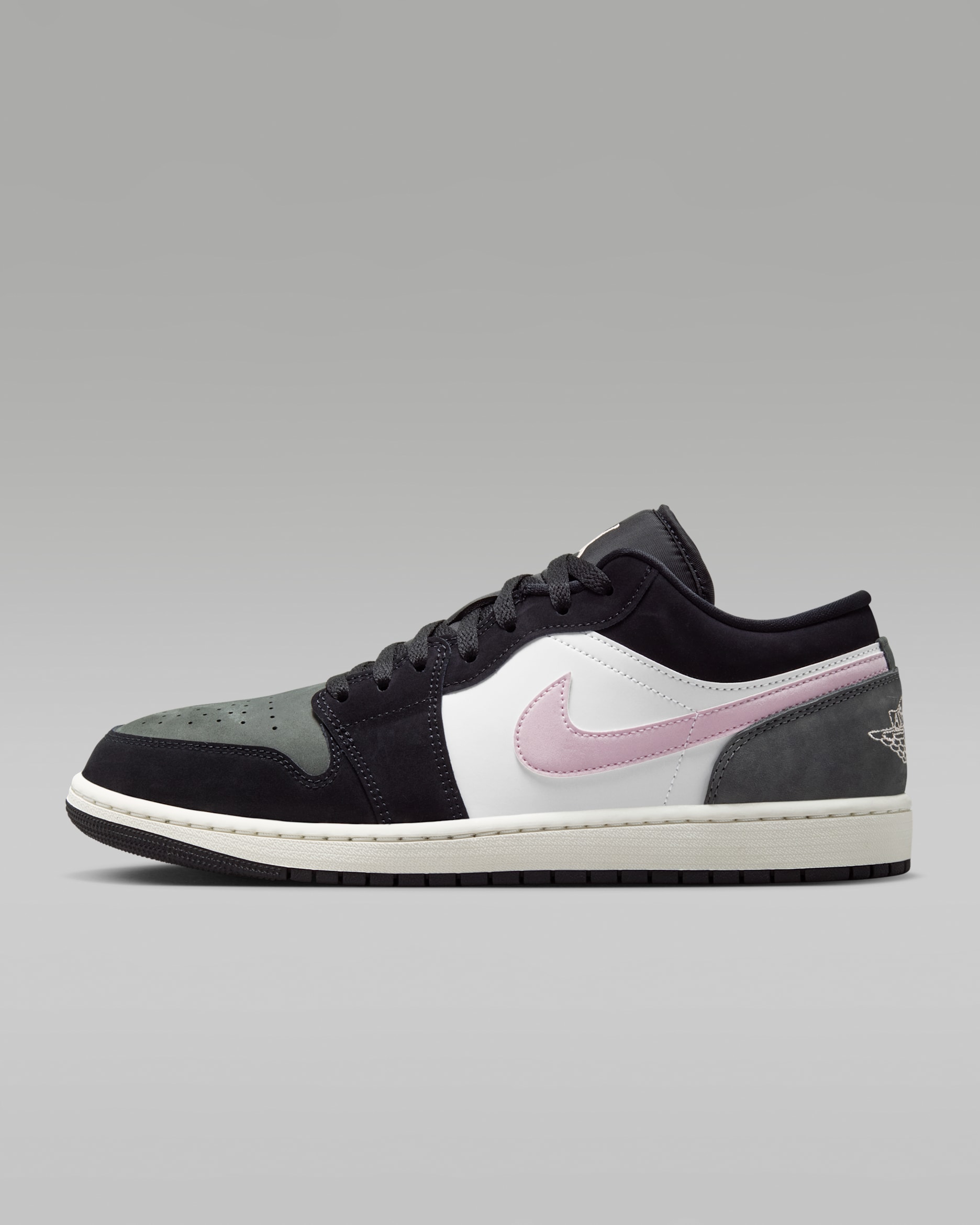 Air Jordan 1 Low SE Men's Shoes - Black/Iron Grey/White/Iced Carmine