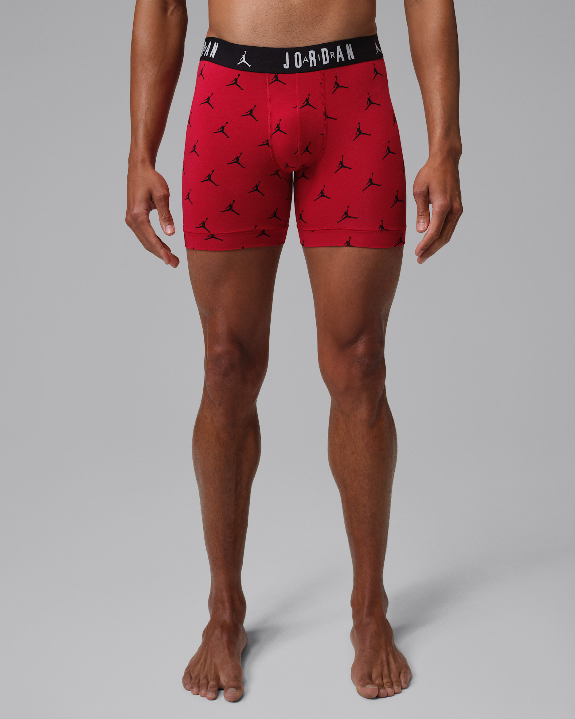 Jordan Men's Flight Cotton Essentials Boxer Briefs (3-Pack) - Gym Red