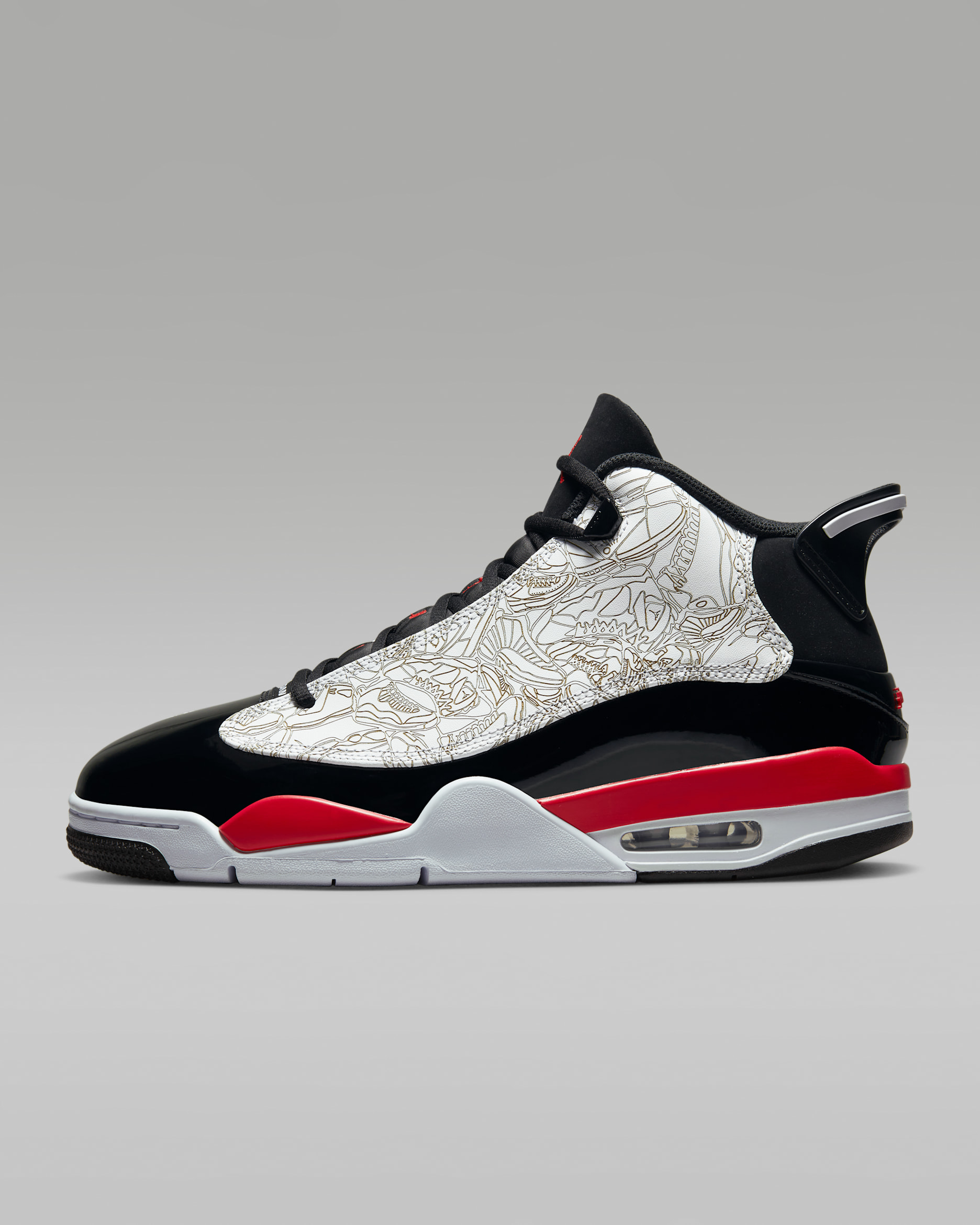 Air Jordan Dub Zero Men's Shoes - White/Black/Fire Red