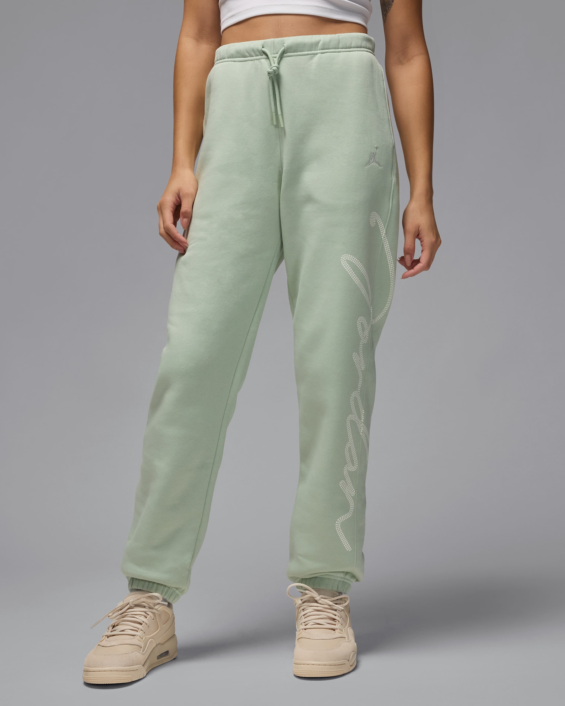 Pants con gráfico para mujer Jordan Brooklyn Fleece - Espuma de mar/Vela