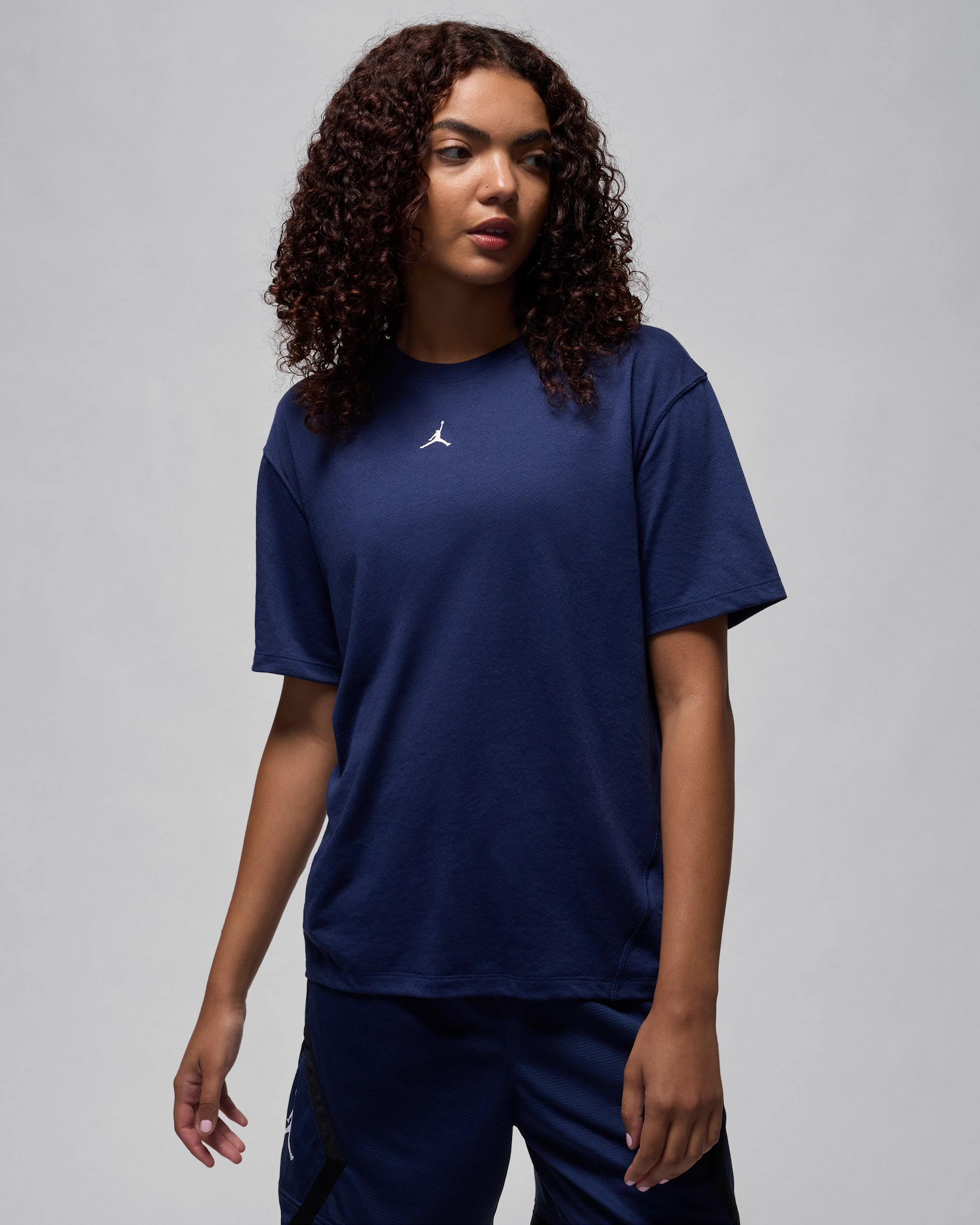 Jordan Sport 女款 Diamond 短袖上衣 - Midnight Navy