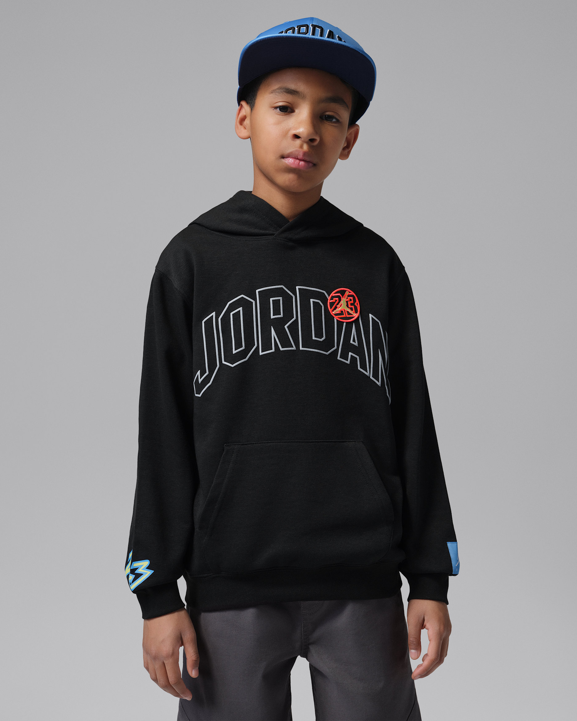 조던 주니어 다이너스티 프렌치 테리 풀오버 후디 - 블랙