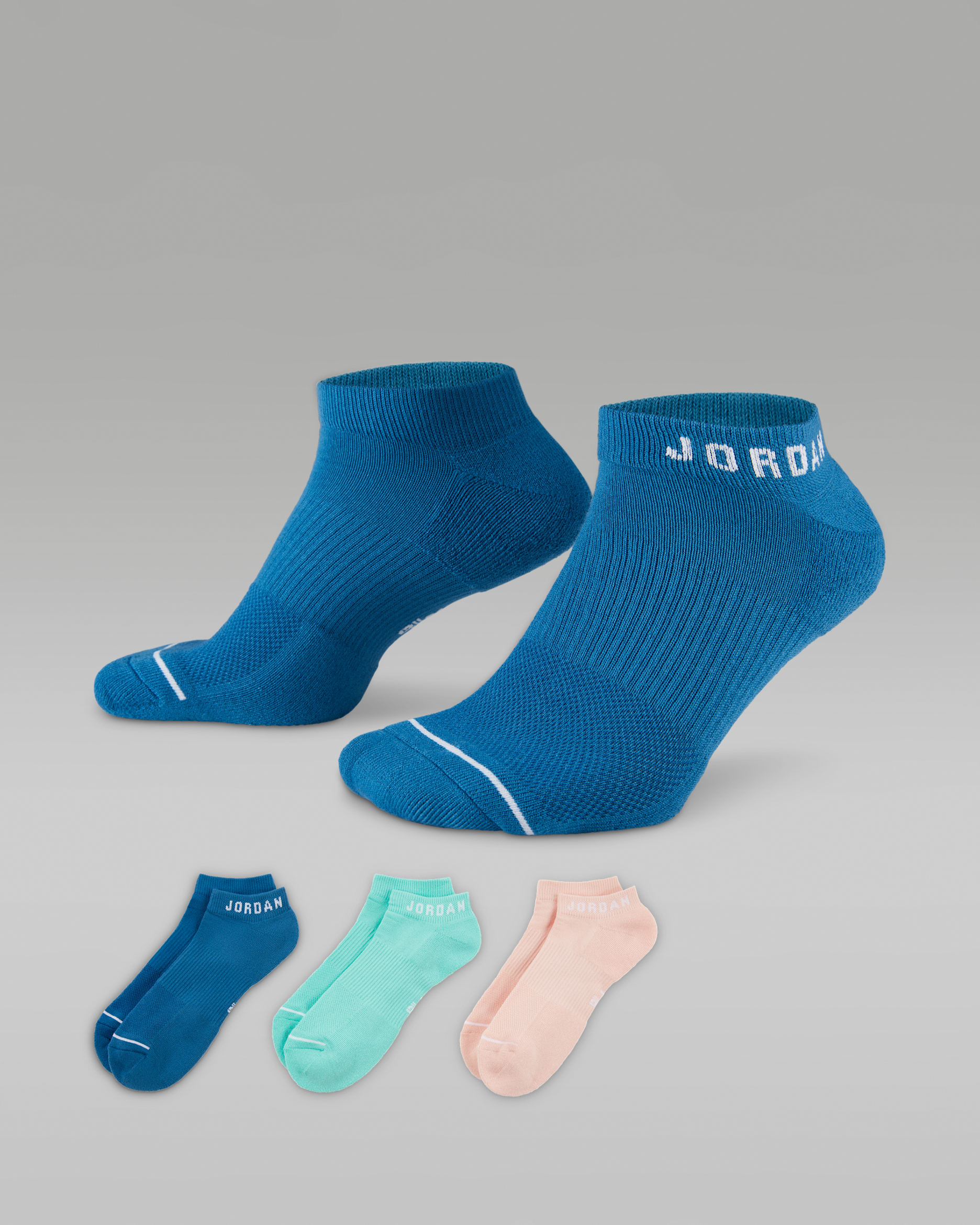 Jordan Everyday No-Show Socks (3 Pairs) - Multi-Colour