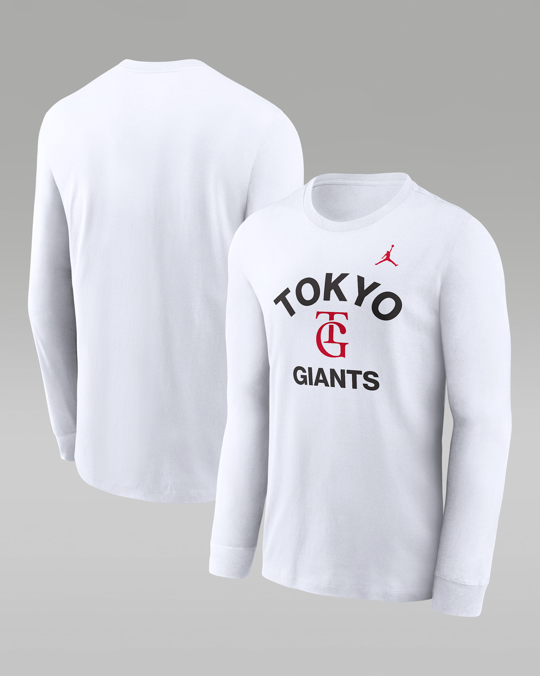 東京 読売ジャイアンツ x ジョーダン エクスクルーシブコレクション メンズ ロングスリーブ Tシャツ - ホワイト