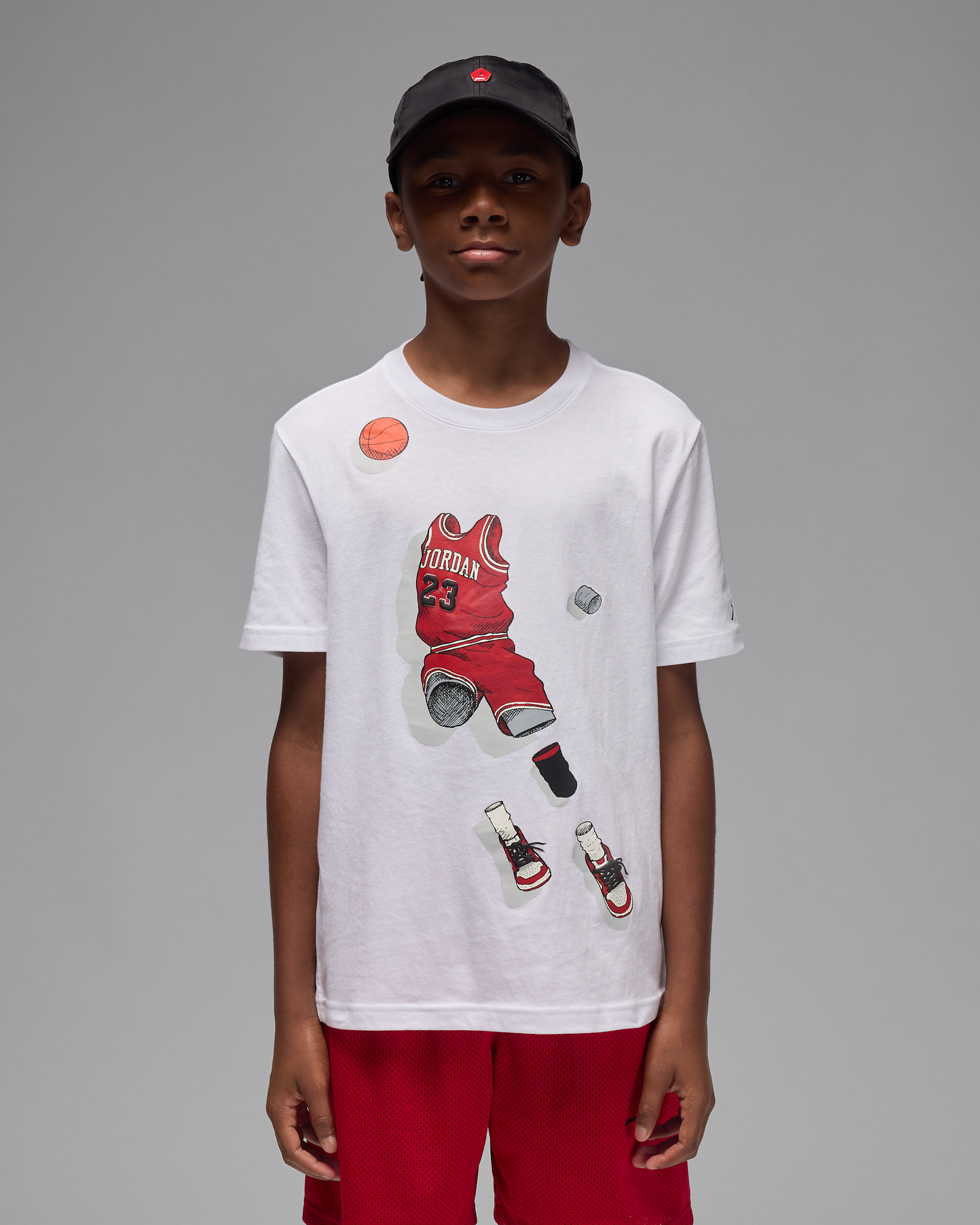 Jordan Big Kids' Ghostman T-Shirt - White