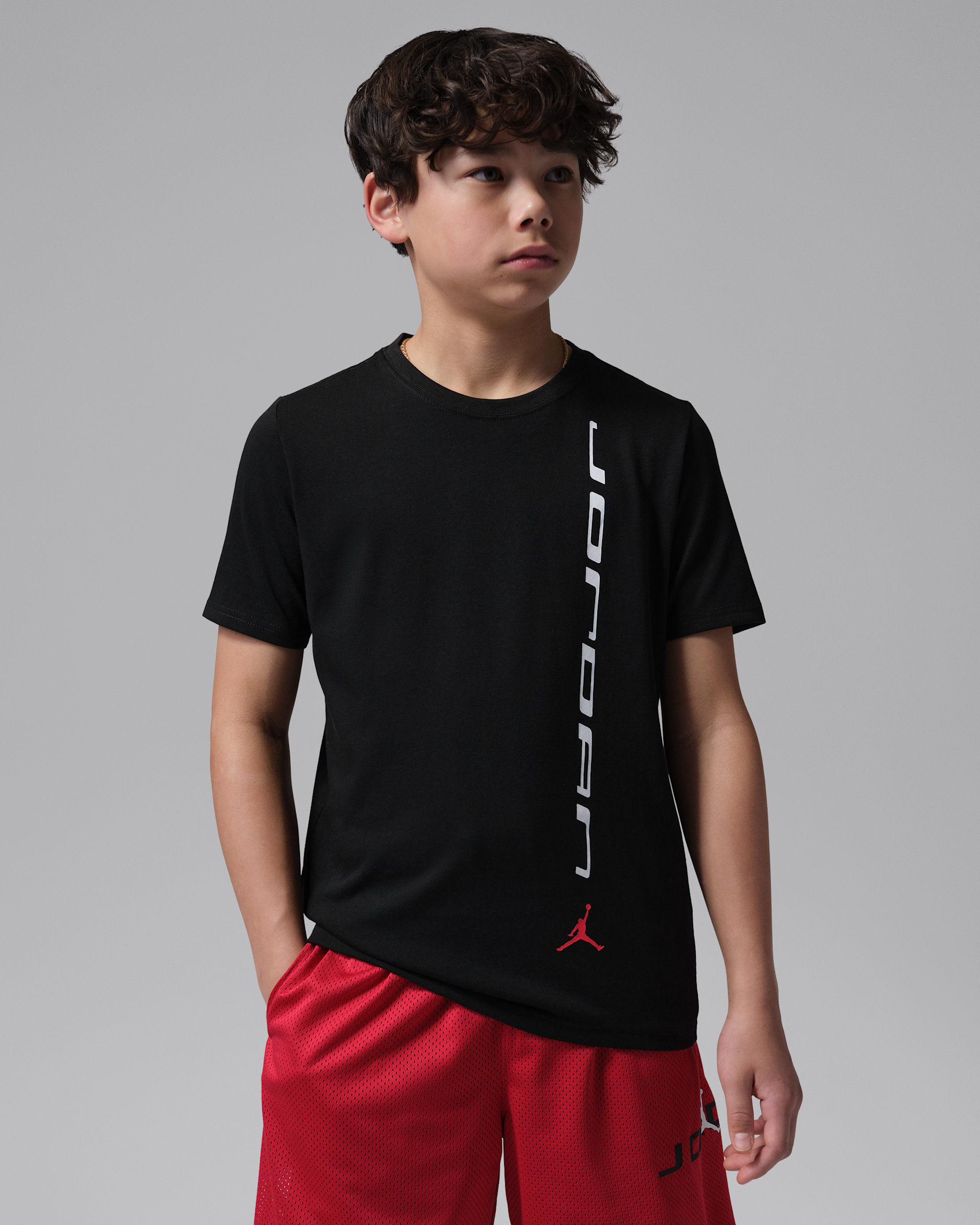 Playera con gráfico para niños talla grande Jordan Sport - Negro