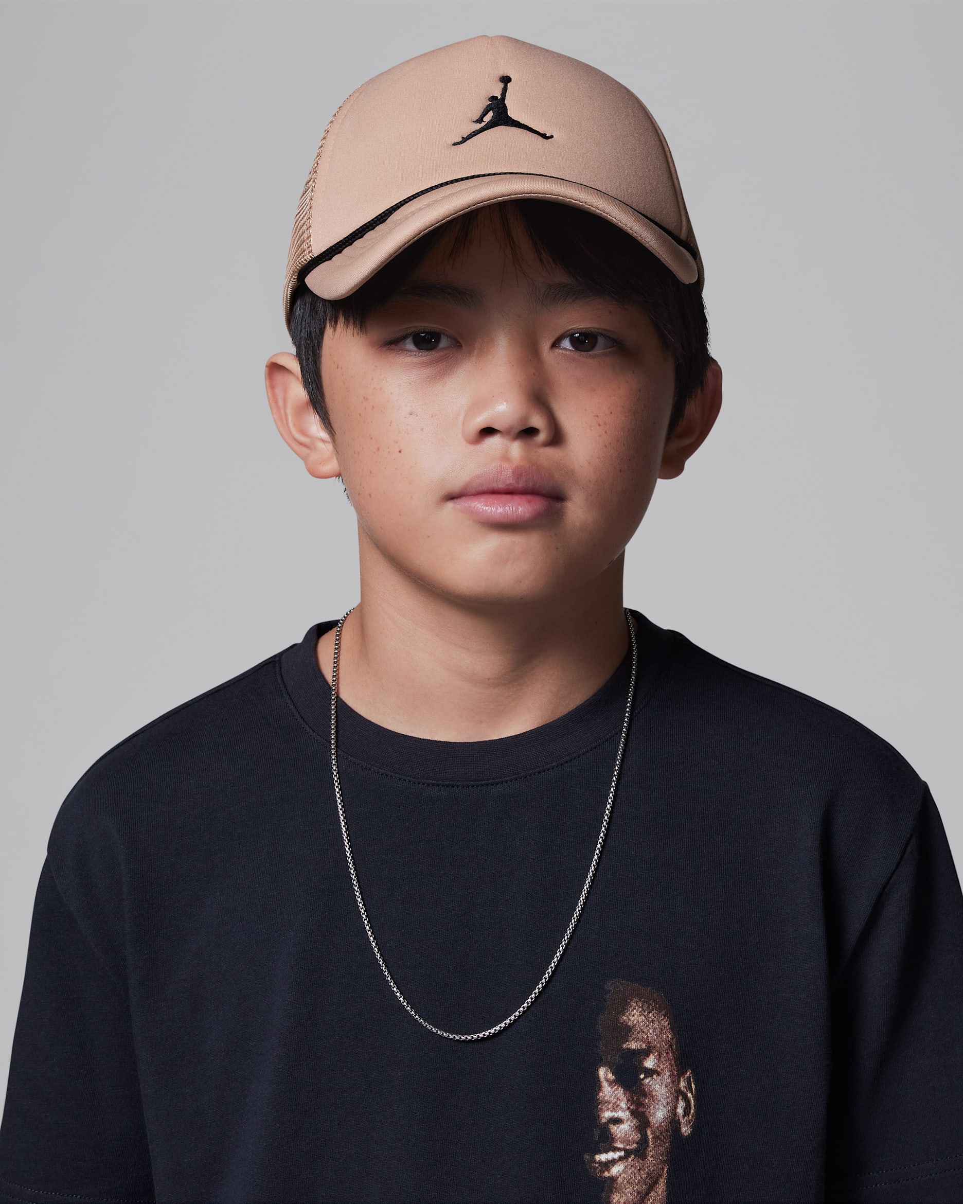 Gorra de rejilla Jumpman con espuma para niños talla grande Jordan - Café medio leyenda