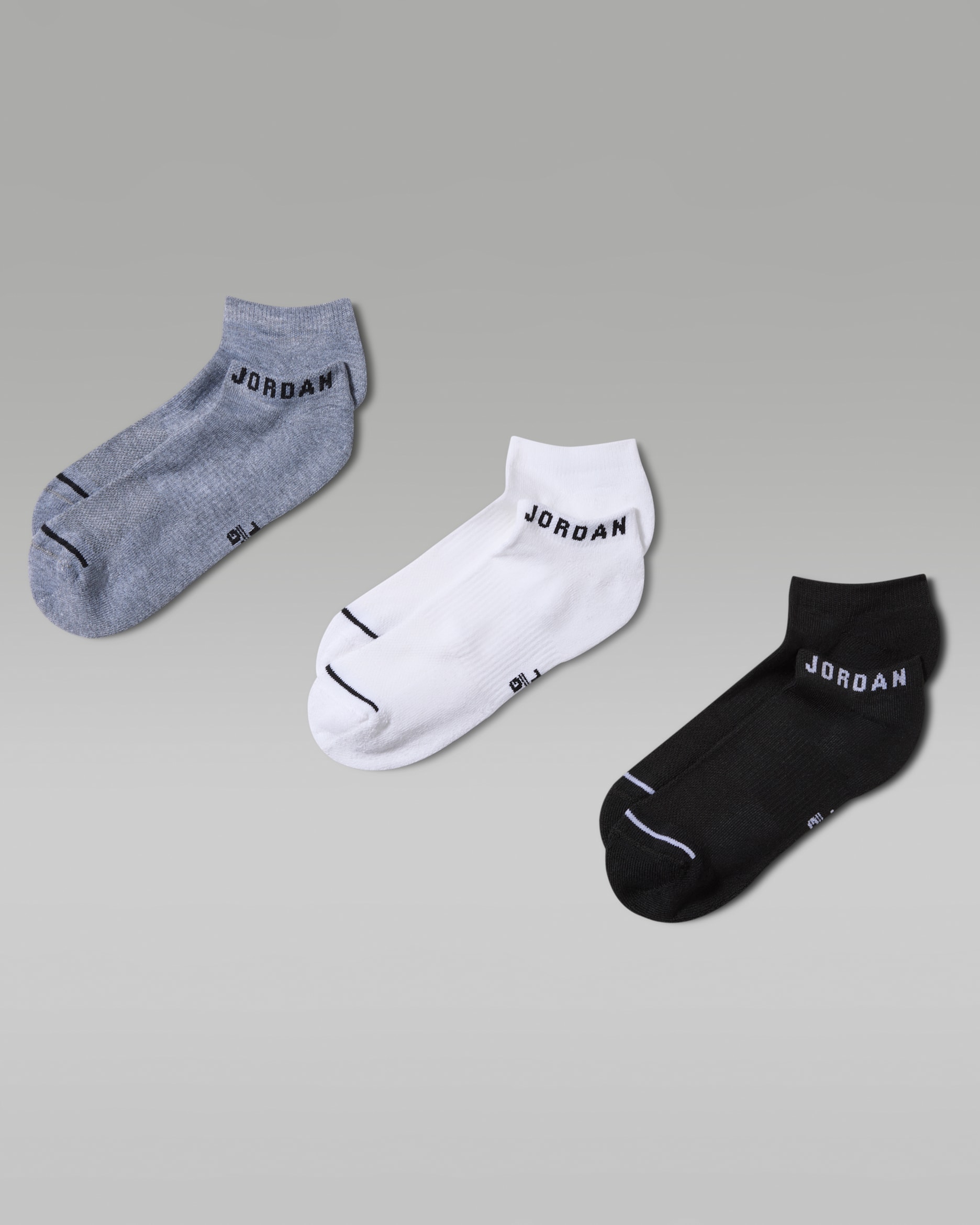 Jordan Everyday No-Show Socks (3 Pairs) - Multi-Color