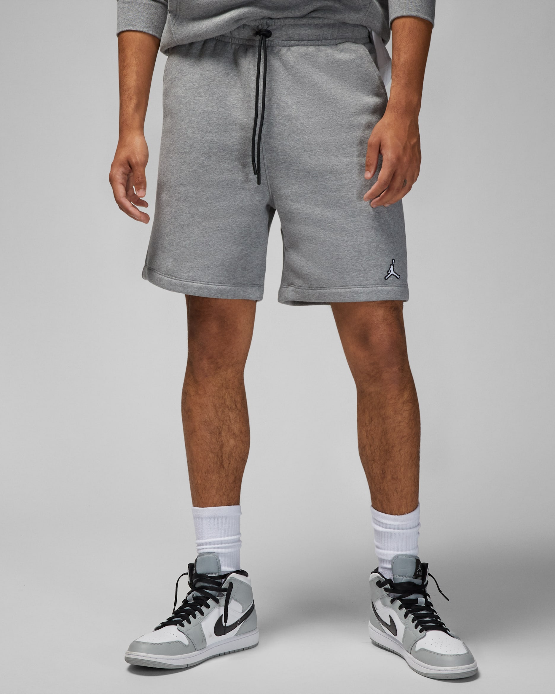 Jordan Brooklyn Fleece Men's Shorts - Carbon Heather/Carbon Heather/White