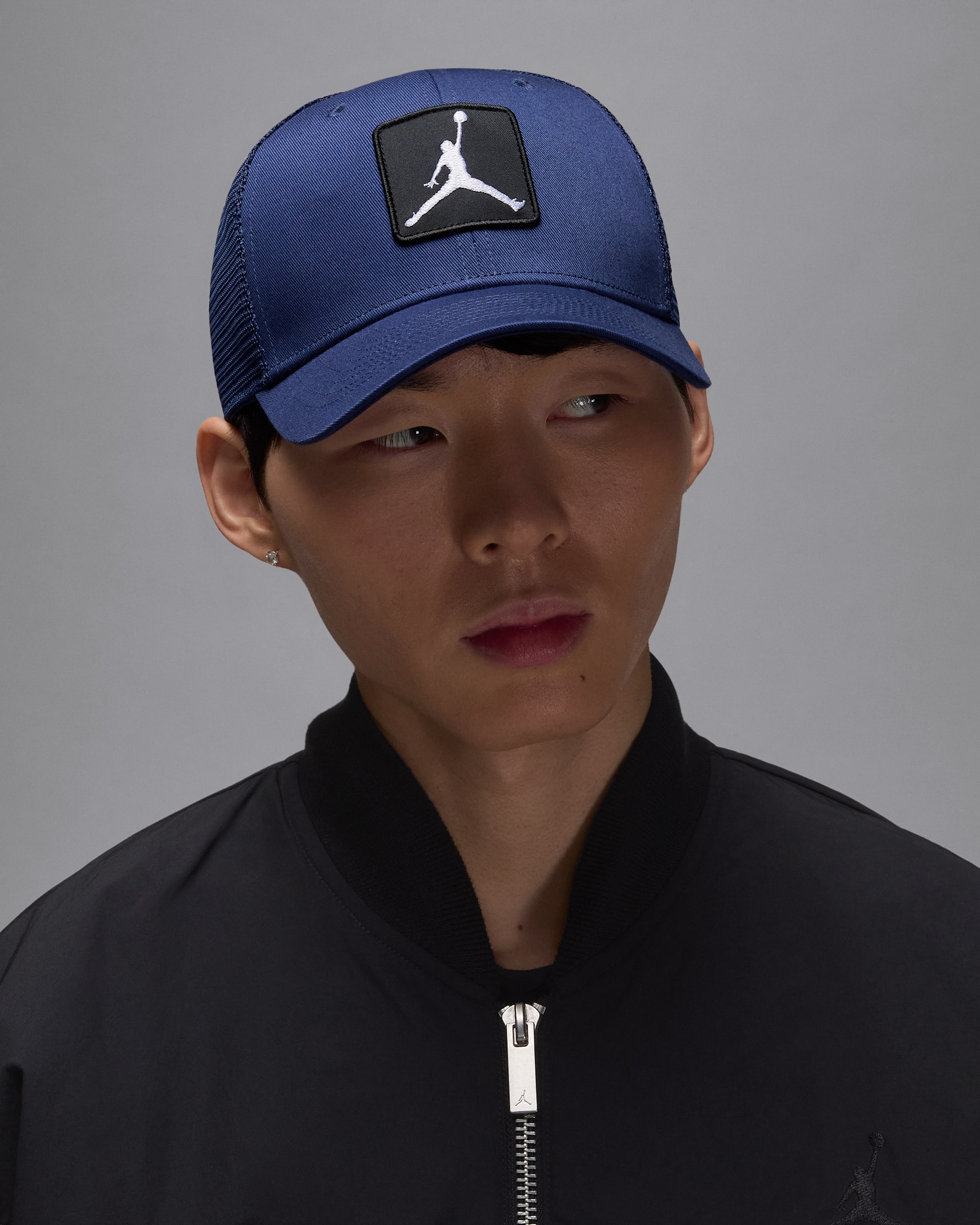Jordan Rise Structured Hat - Midnight Navy/White