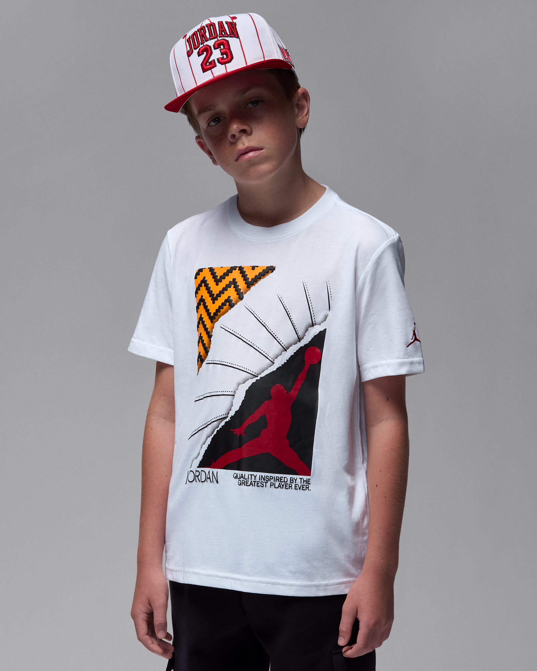Playera '24 Retro Taxi para niños talla grande Jordan - Blanco
