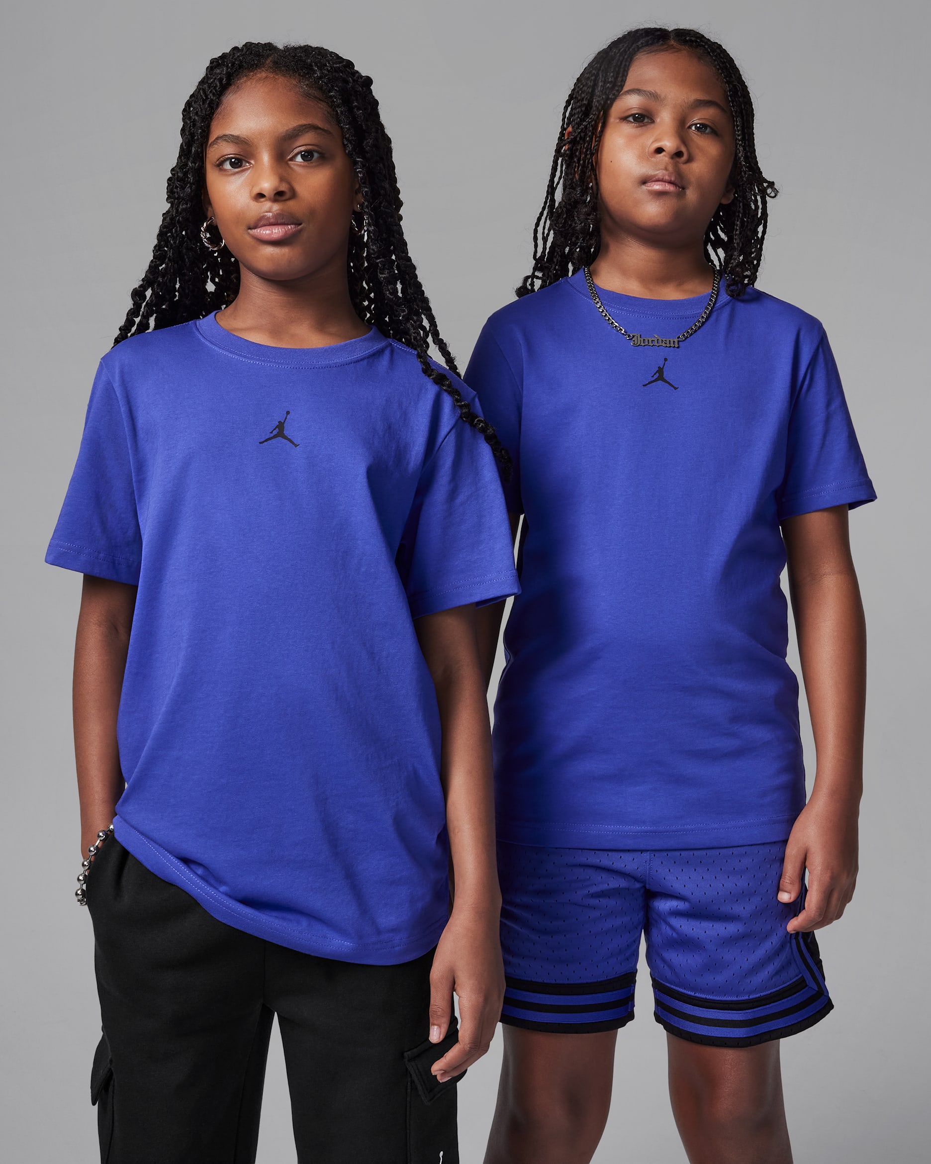 Jordan Dri-FIT Sport Big Kids' Core T-Shirt - Purple Comet