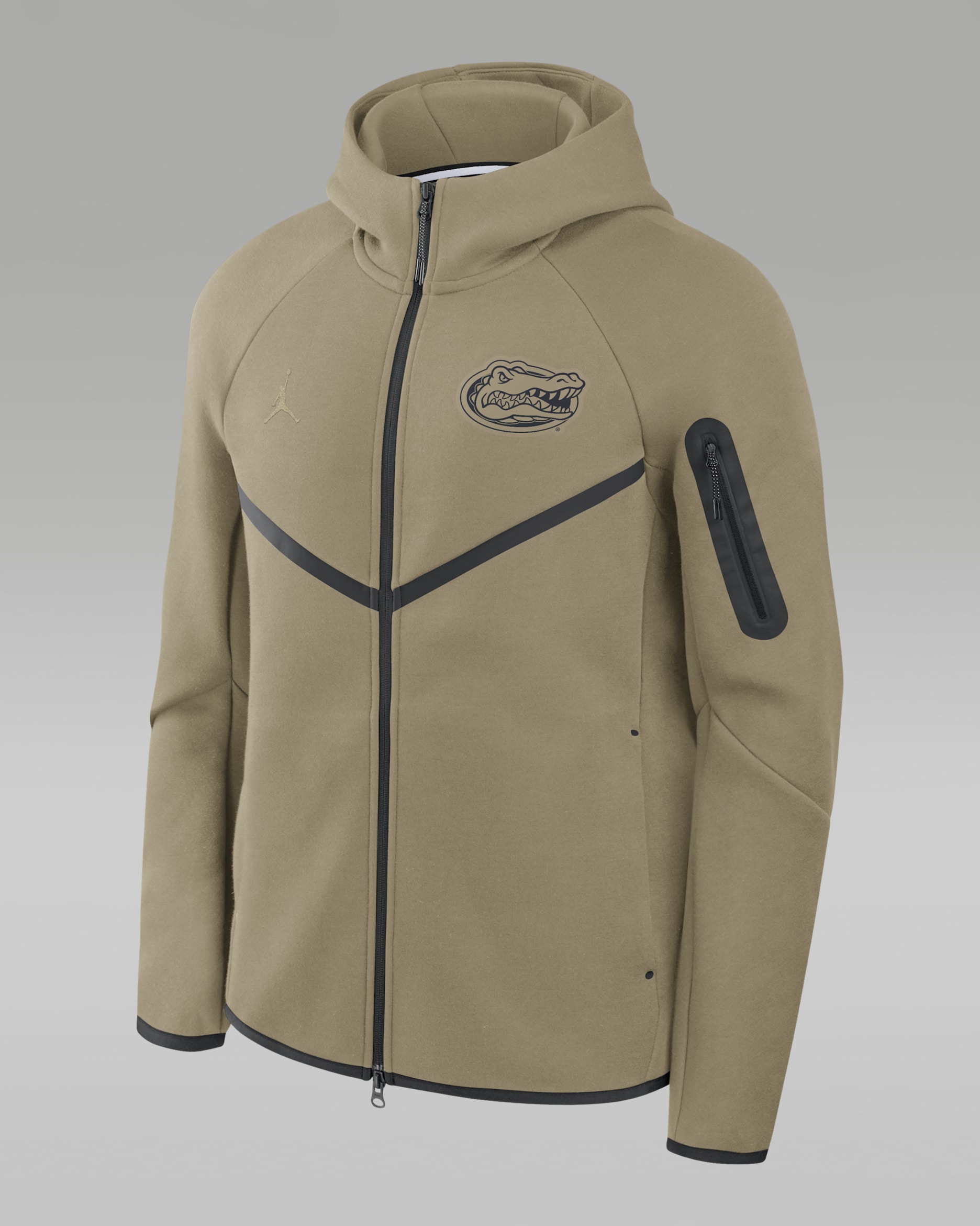 Florida Gators Tech Fleece Windrunner Men's Jordan Brand College Full-Zip Hooded Jacket - Olive