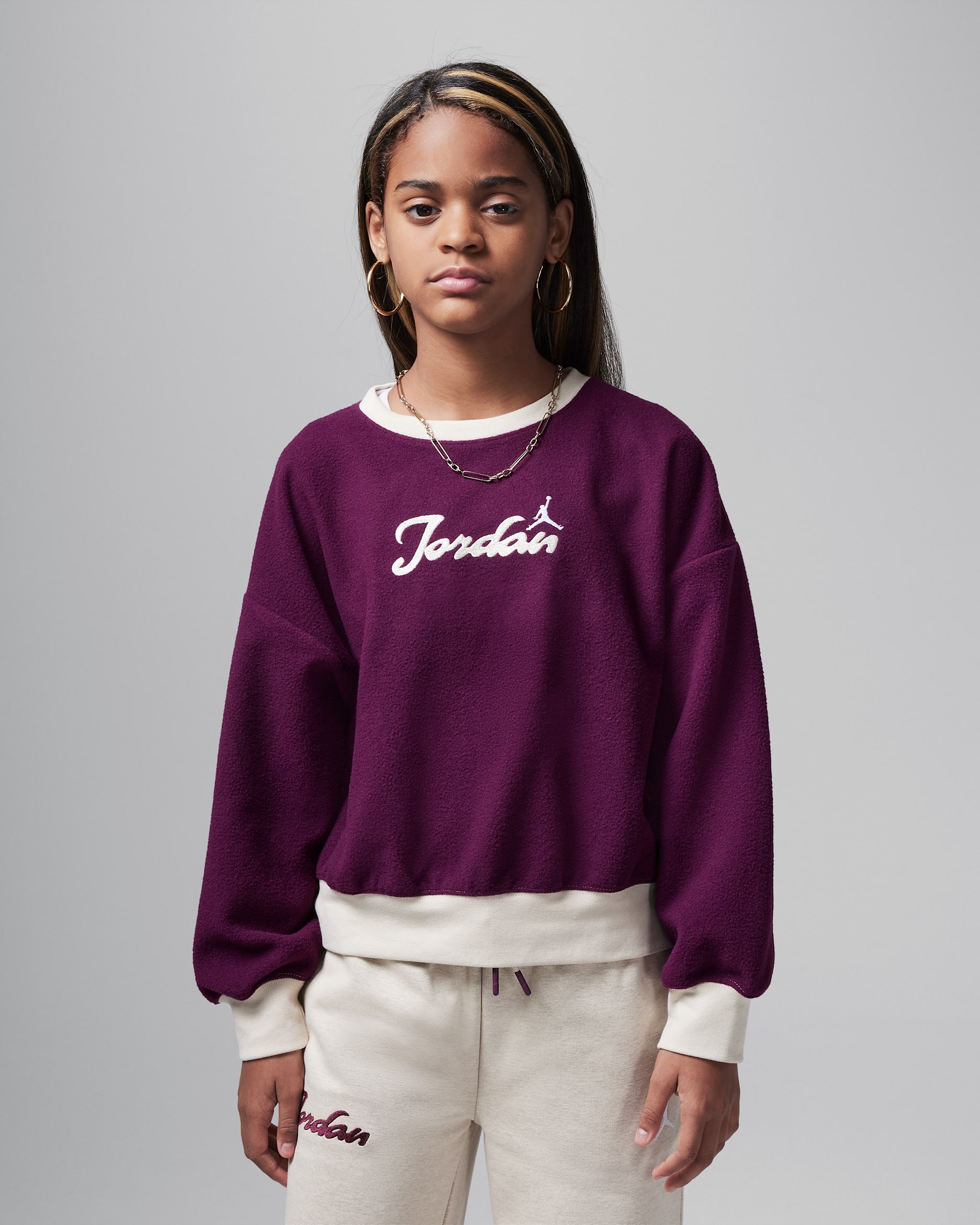 ジョーダン ジュニア メタエンチャントメント コージー クルー - ボルドー