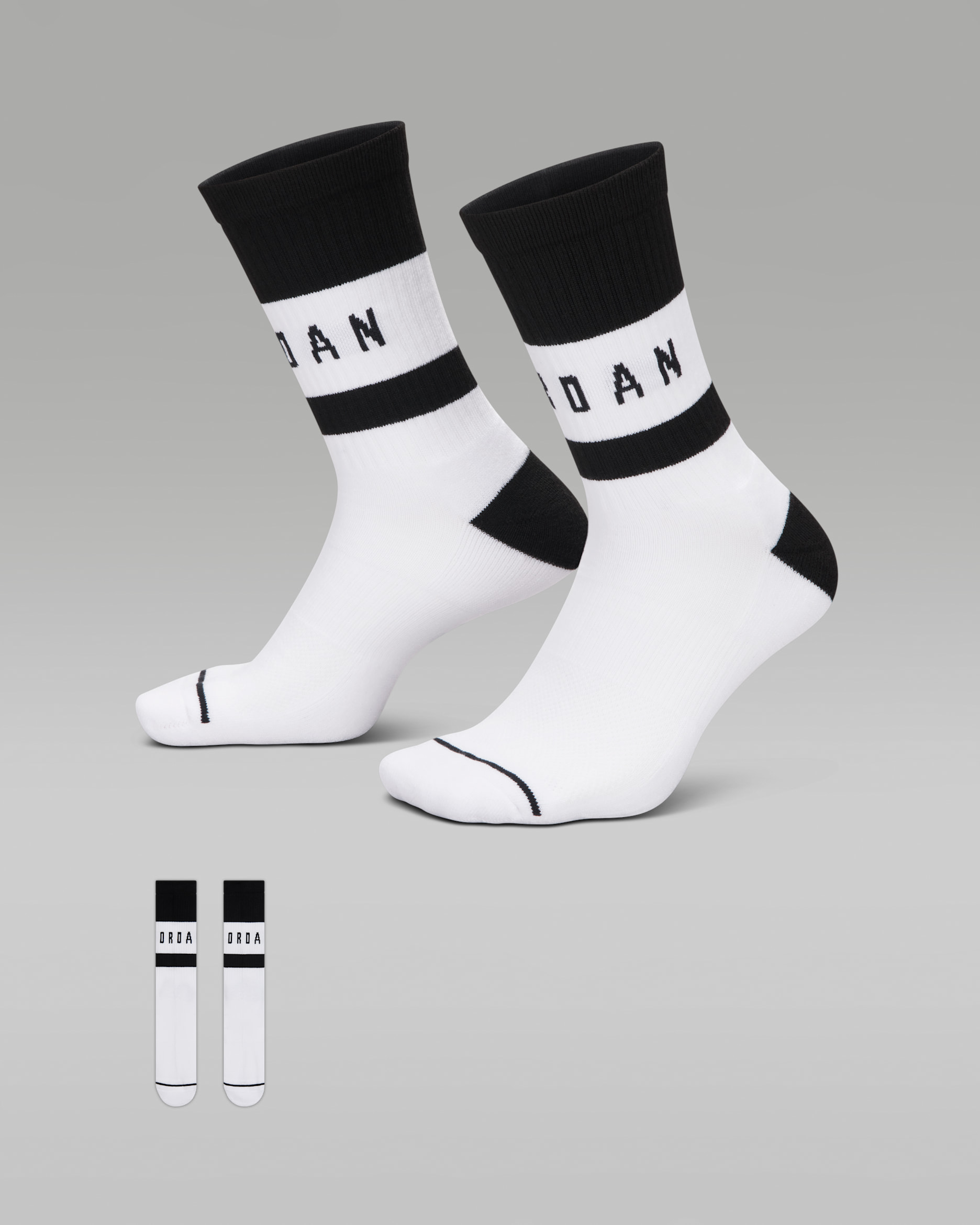 ジョーダン クッションド クルー ソックス - ホワイト/ホワイト/ブラック