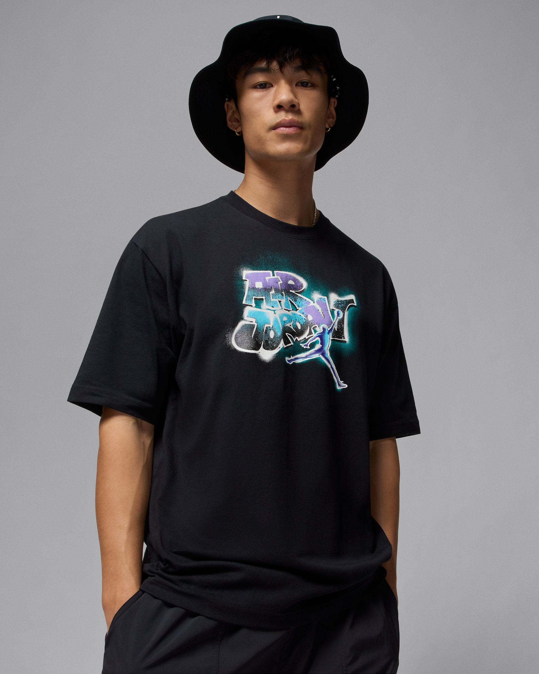 Jordan AJ5 Men's T-Shirt - Black