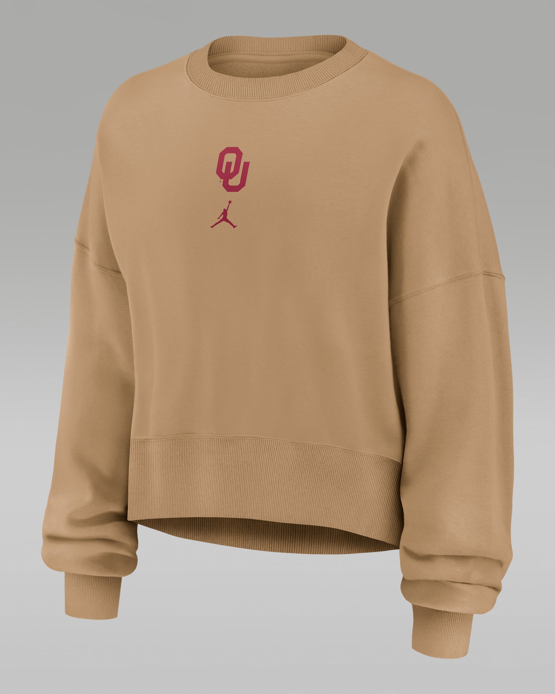 Oklahoma Phoenix 2-Hit Women's Jordan Brand College Pullover Crew - Tan/Beige