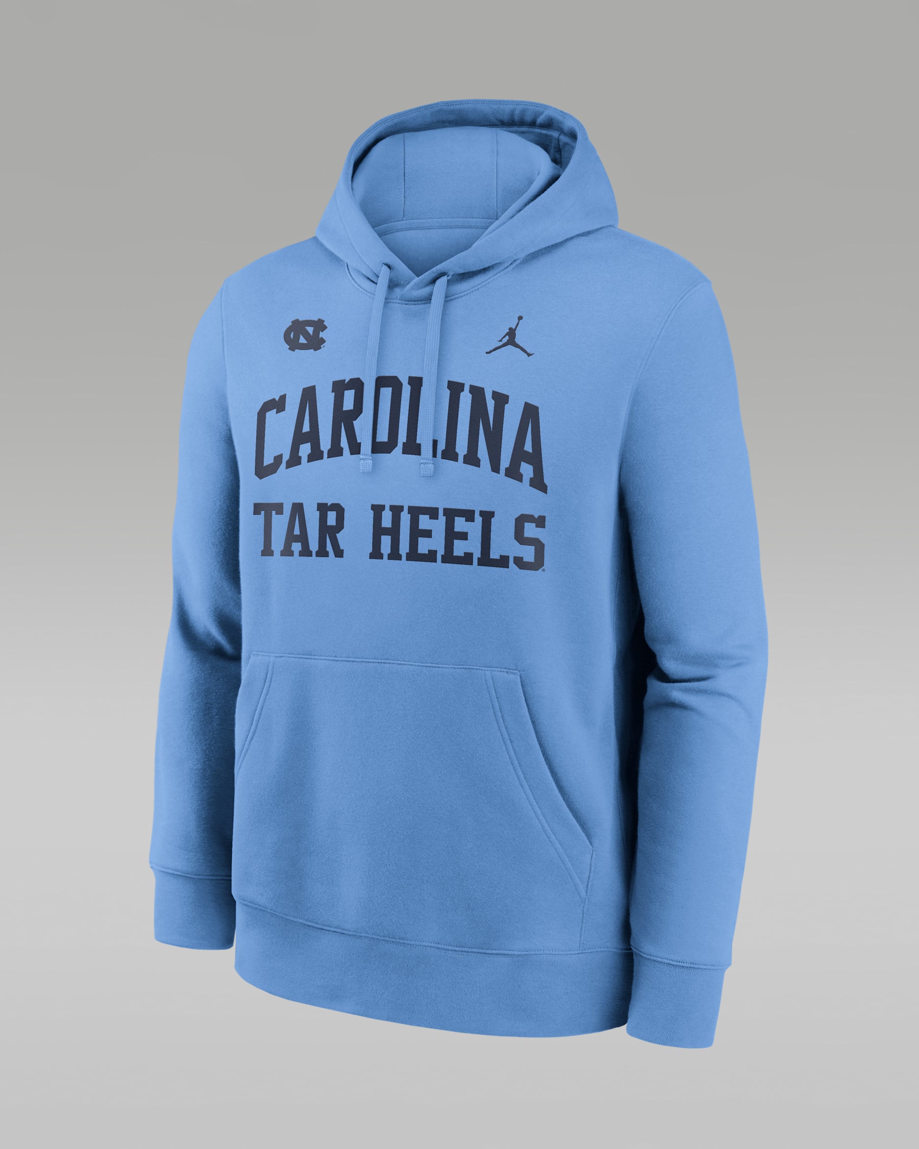 Sudadera con gorro sin cierre universitaria Nike para hombre North Carolina Primetime Arched Club - Azul claro