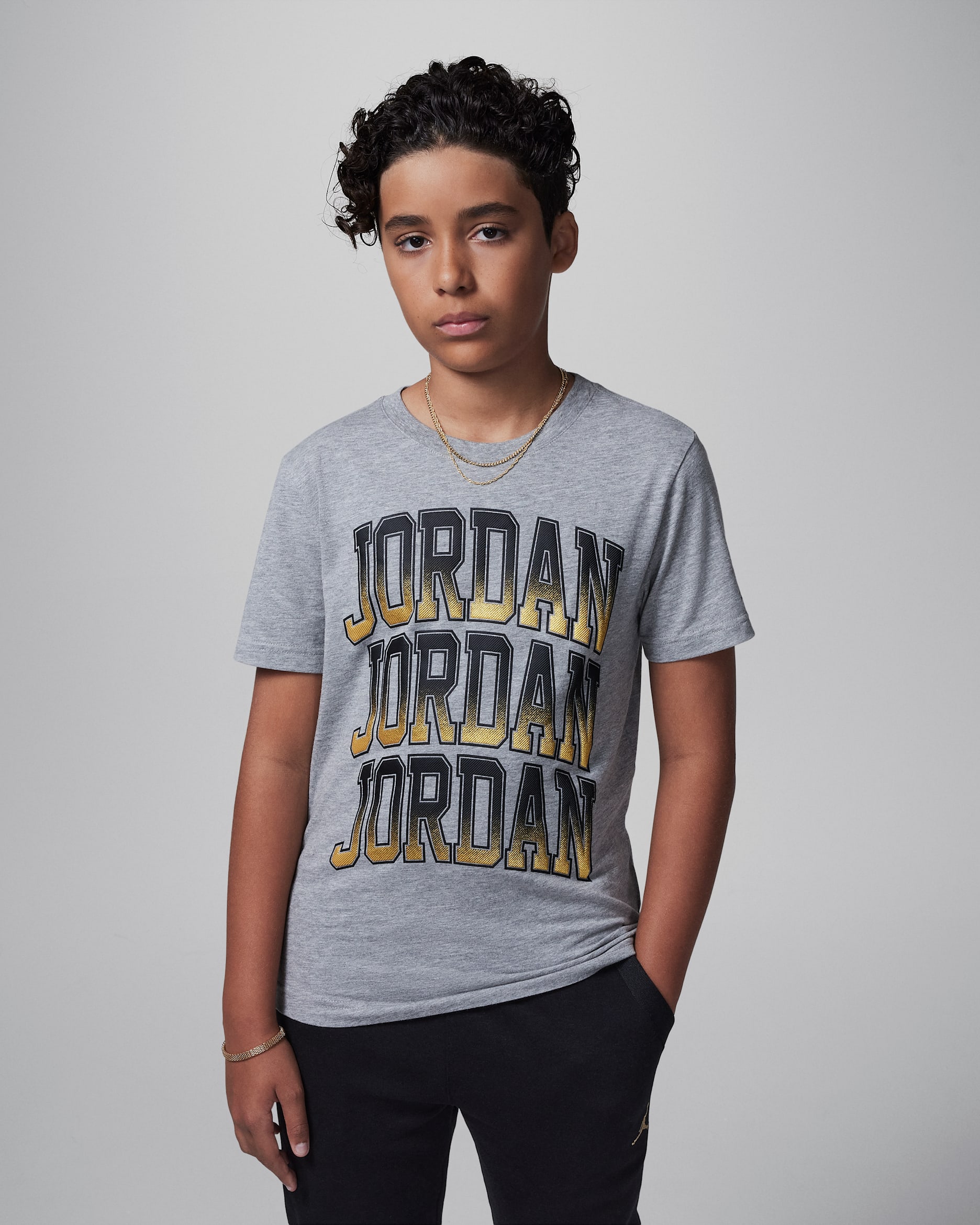 Jordan Camiseta 3K - Niño/a - Carbon Heather