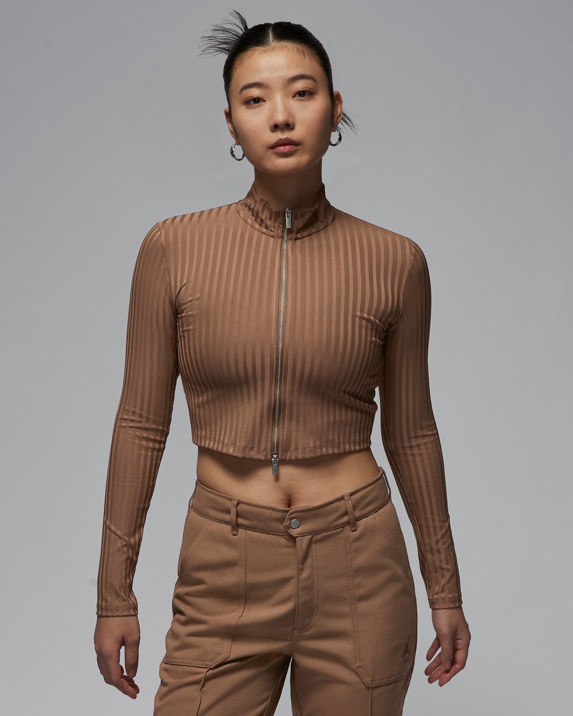 ジョーダン ウィメンズ ロングスリーブ トップ - アーキオブラウン