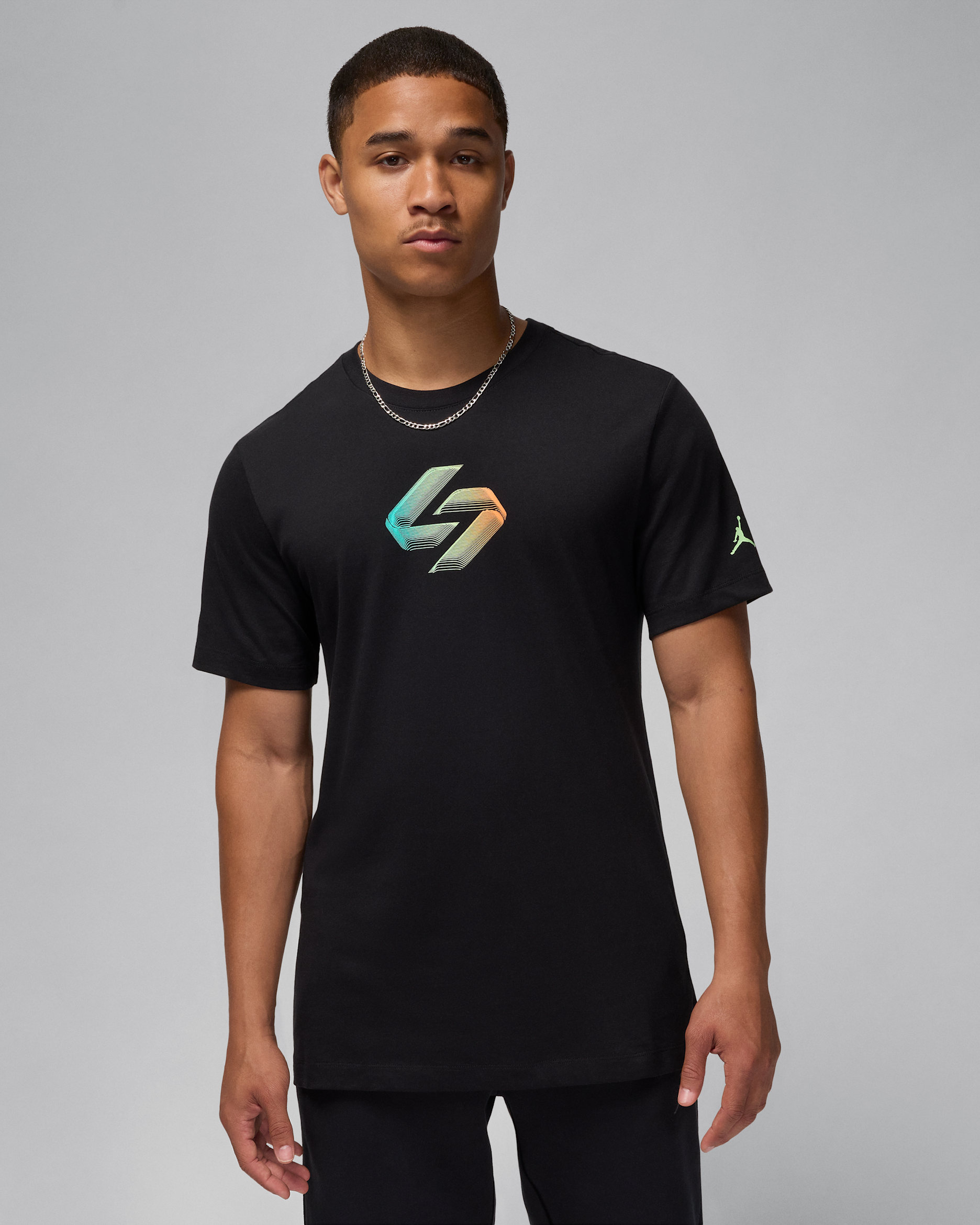 루카 남성 티셔츠 - 블랙