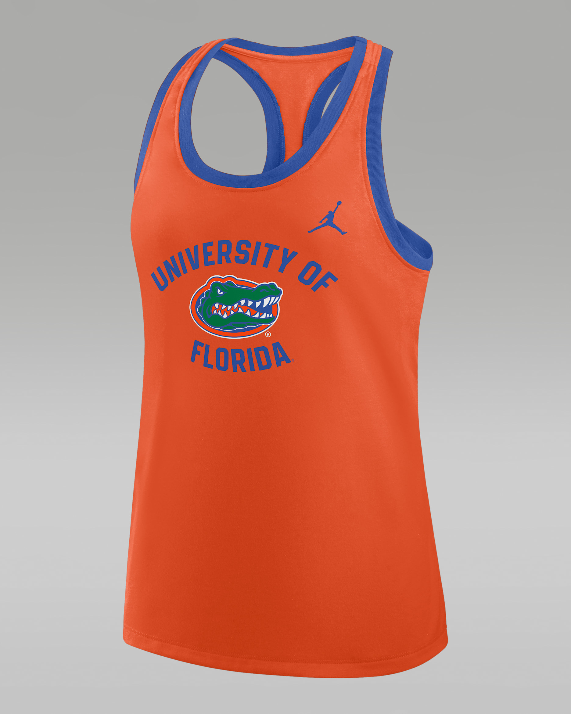 Florida Uni Name Women's Jordan Brand College Racerback Tank Top - Orange