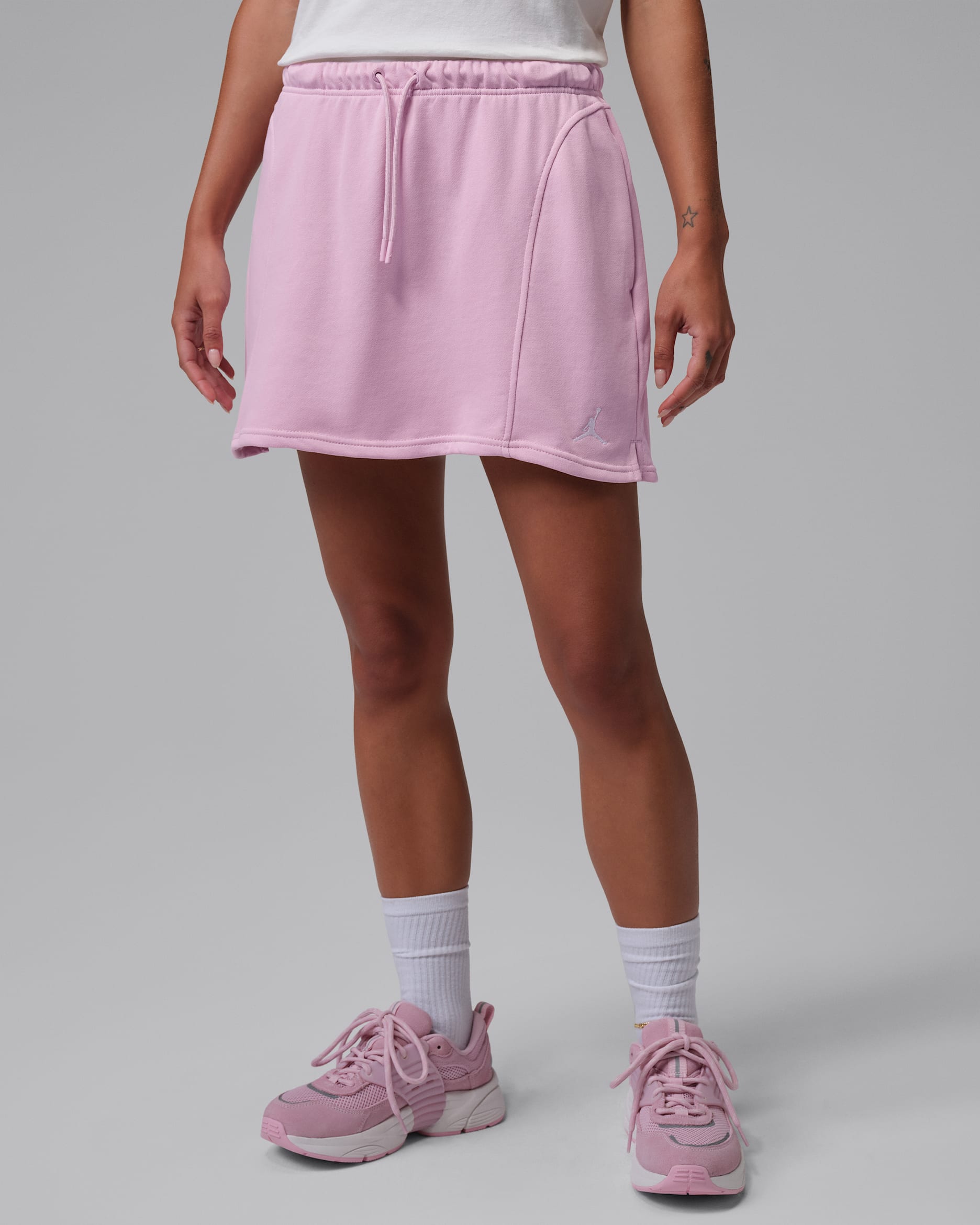 Jordan Brooklyn Fleece Women's Skirt - Iced Carmine/White