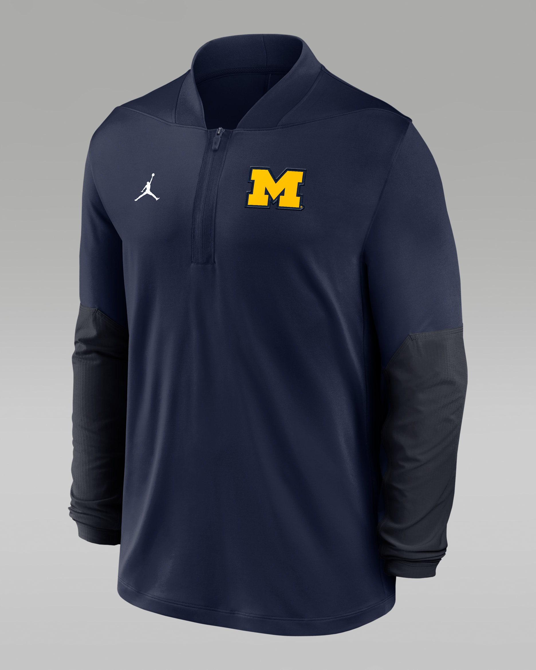 Michigan Men's Jordan Brand Dri-FIT College 1/2-Zip Top - Navy