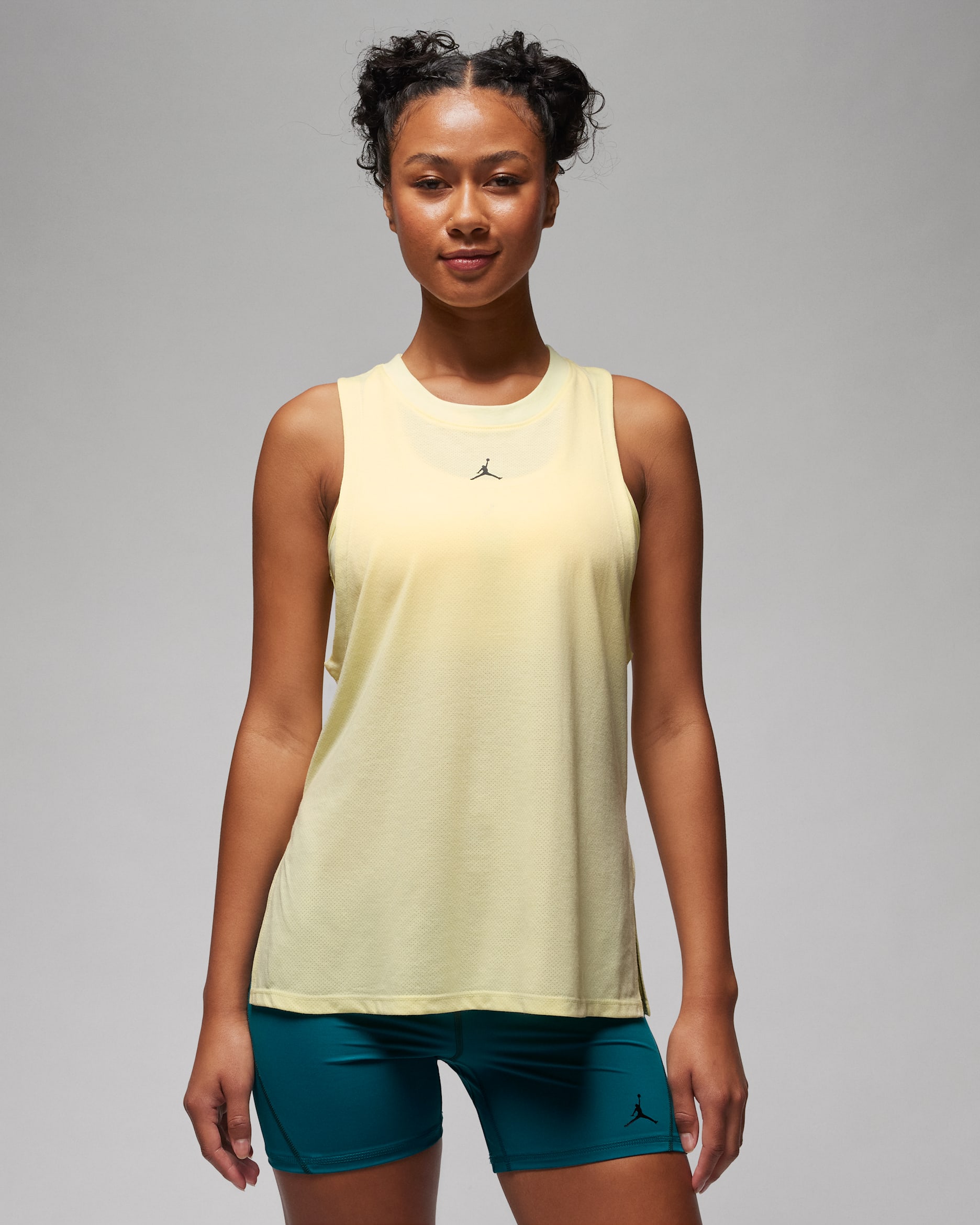 Jordan Sport Women's Diamond Tank Top - Citron Tint/Black