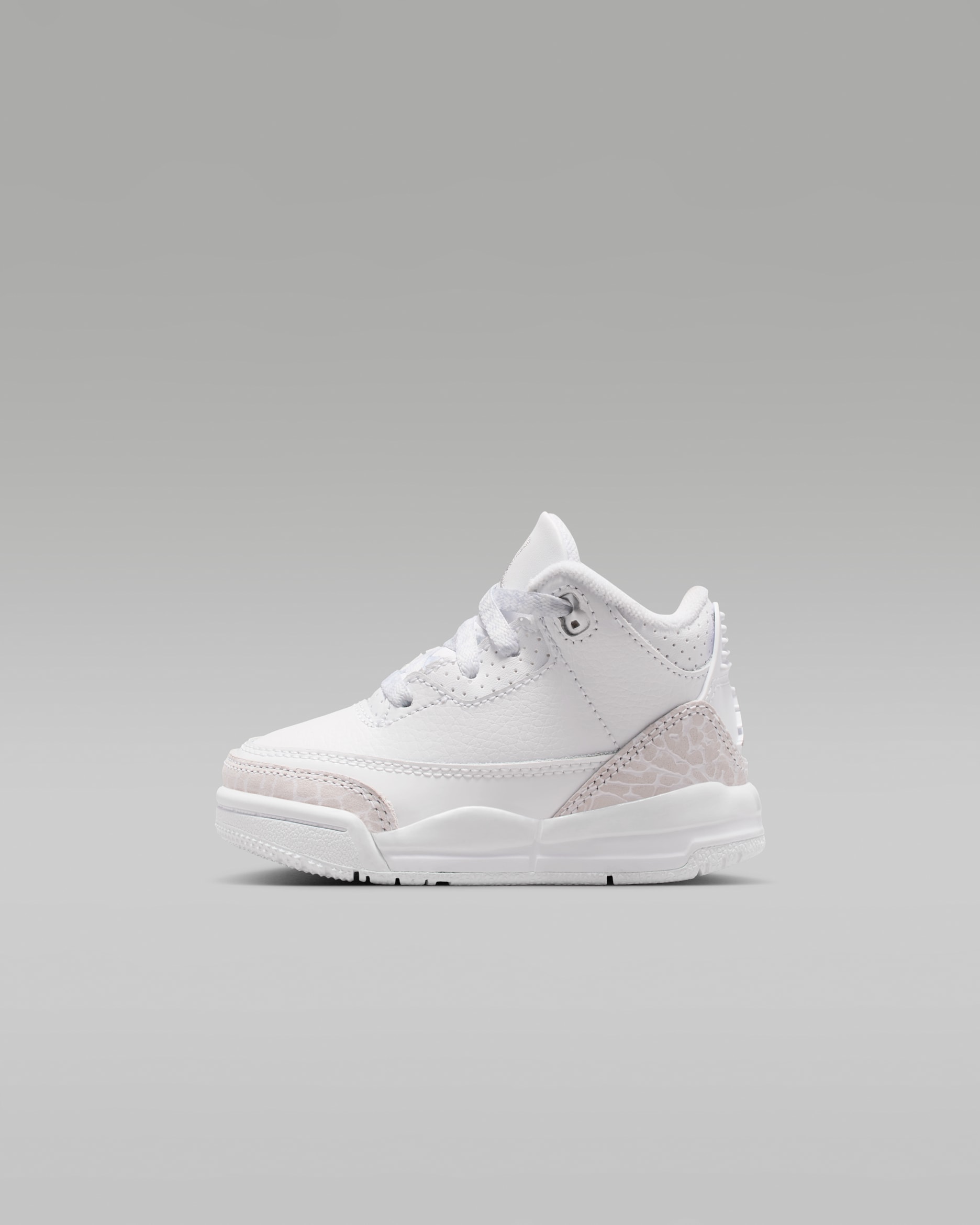 Jordan 3 Retro 'Pure Money' Baby/Toddler Shoes - White/White/Metallic Silver