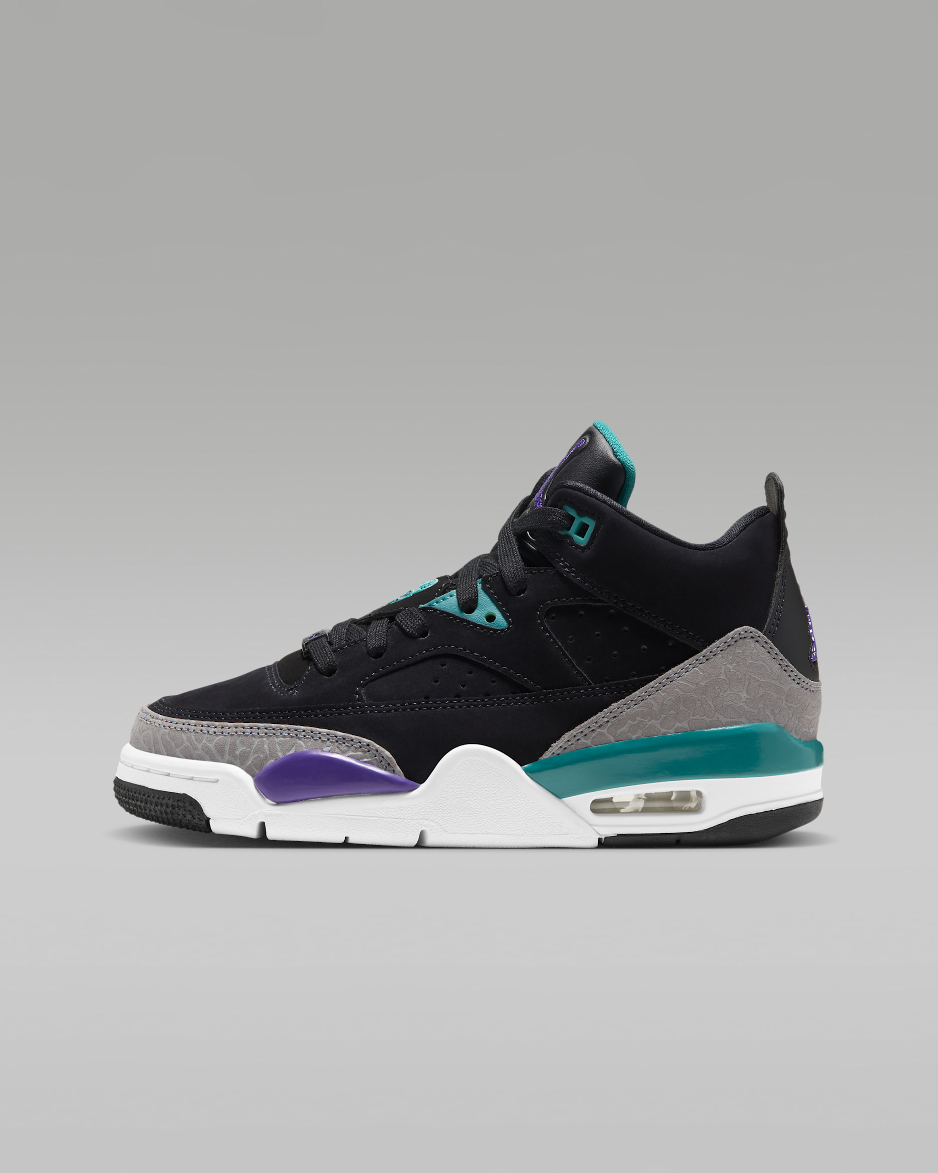 Jordan Son of Mars Low Big Kids' Shoes - Black/Rio Teal/White/Court Purple