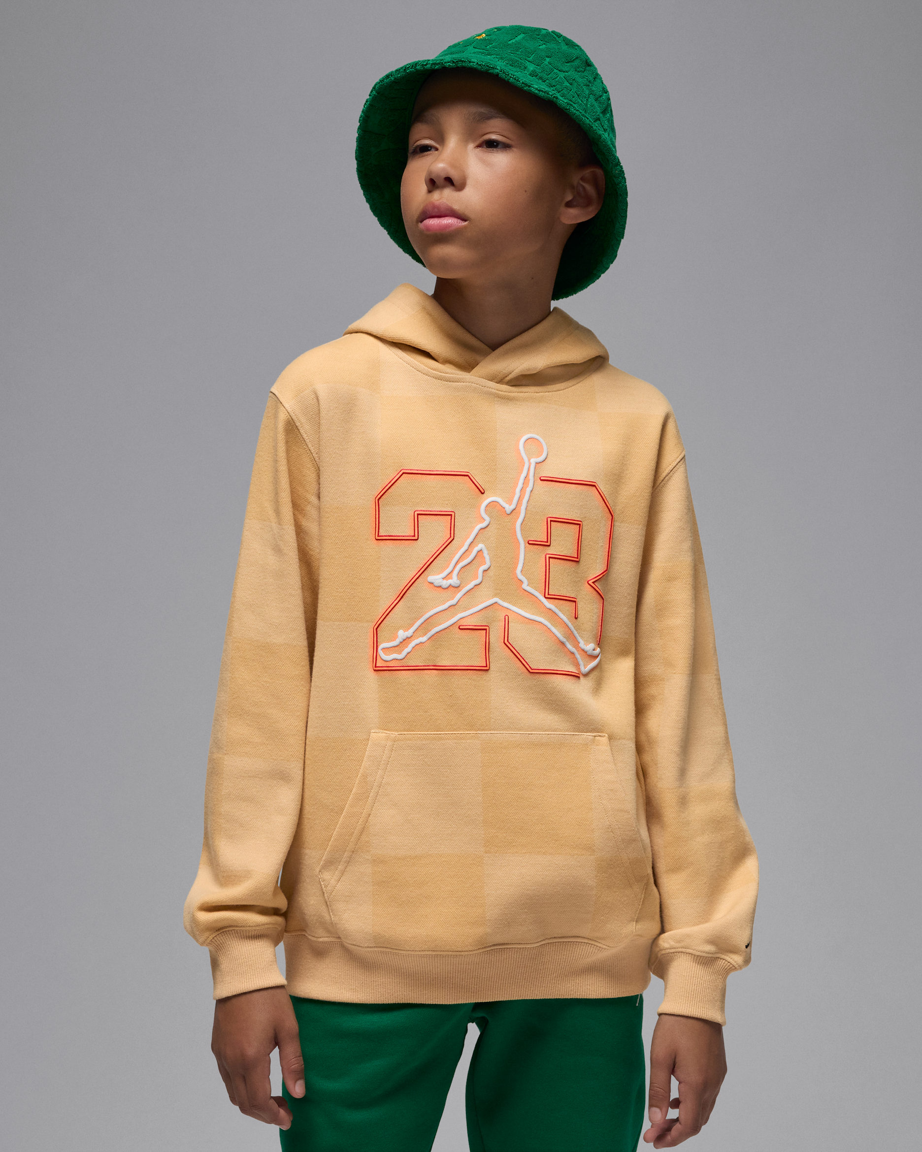 Jordan Big Kids' Deep Dish Pullover Hoodie - Sesame