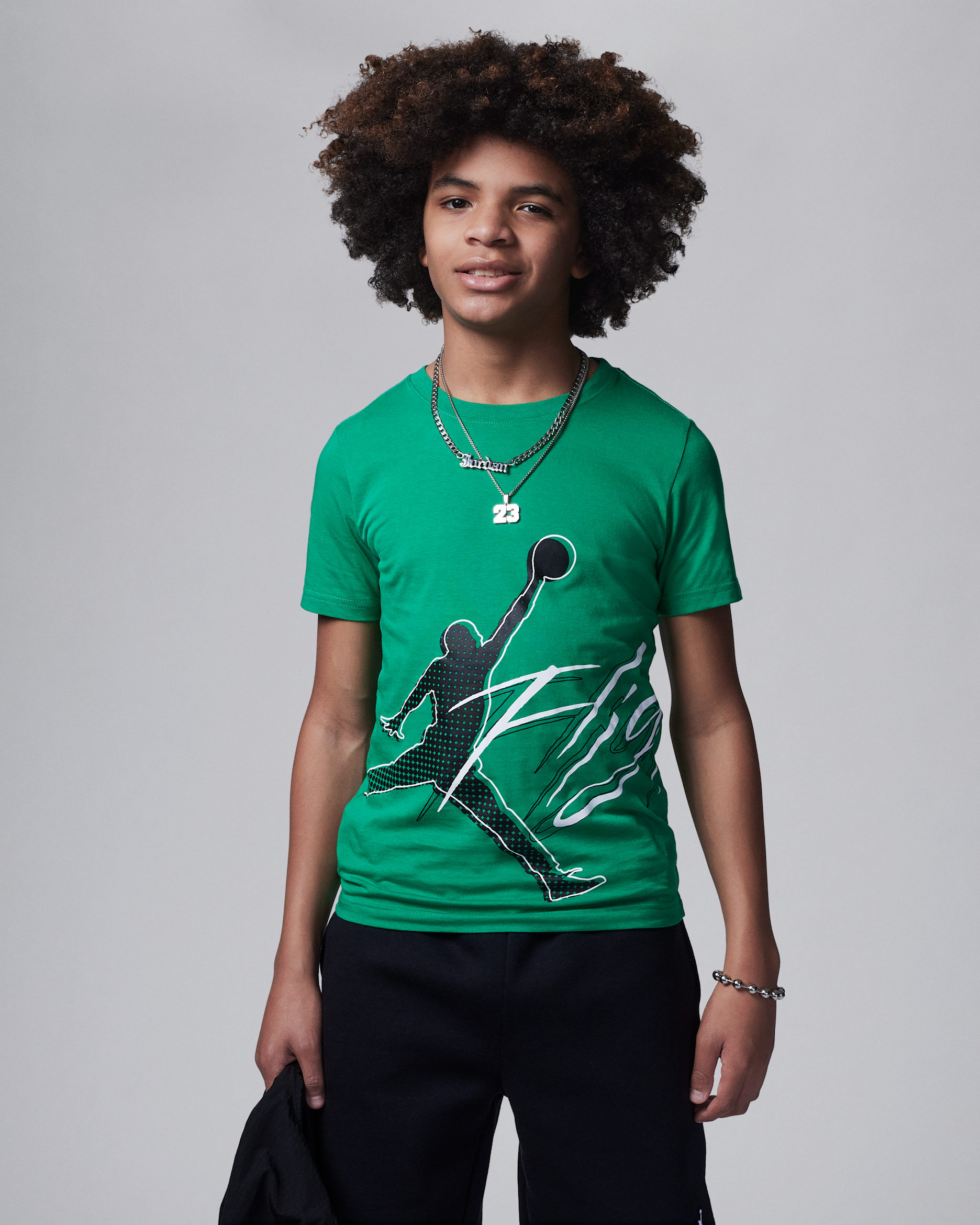 T-shirt Jordan Halftone Flight Tee – Ragazzo - Lucky Green