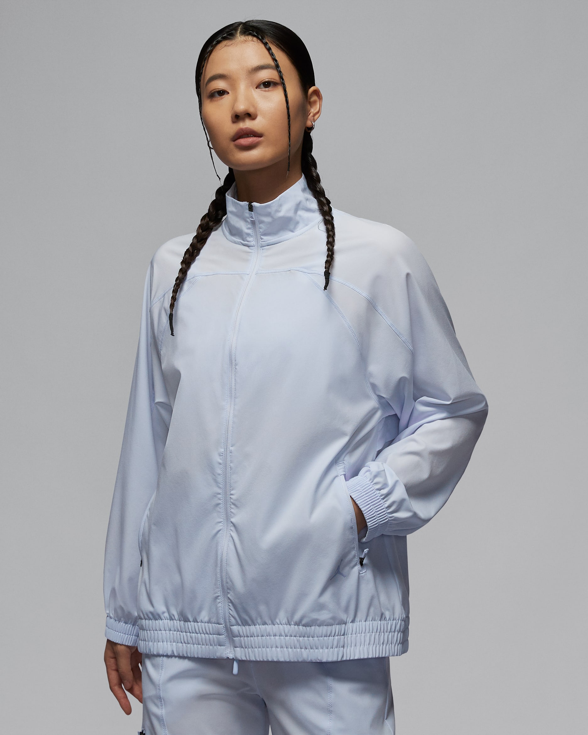 Jordan Dri-FIT Sport Women's Woven Jacket - Football Grey/Ghost