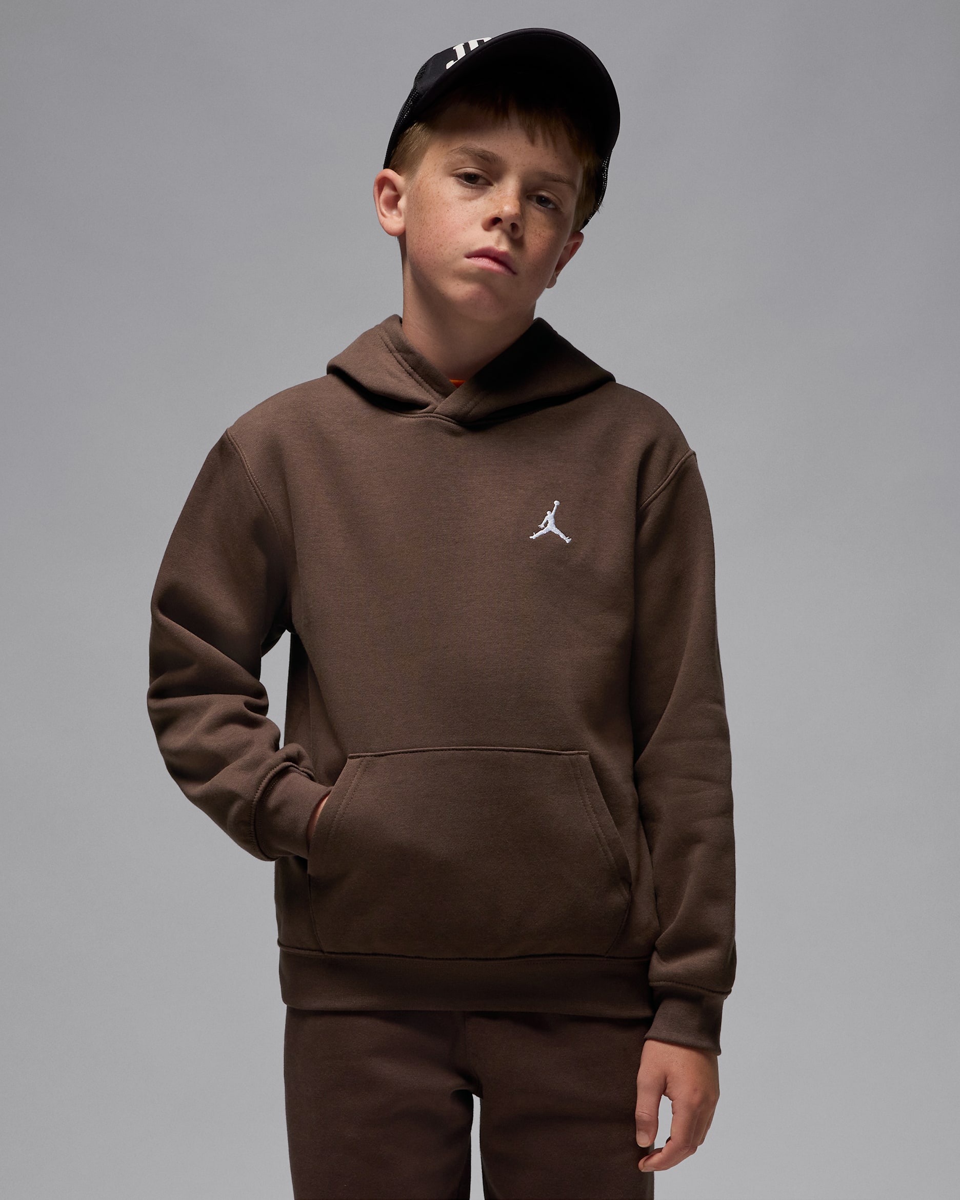 Sweat à capuche Jordan Brooklyn Fleece pour ado - Baroque Brown