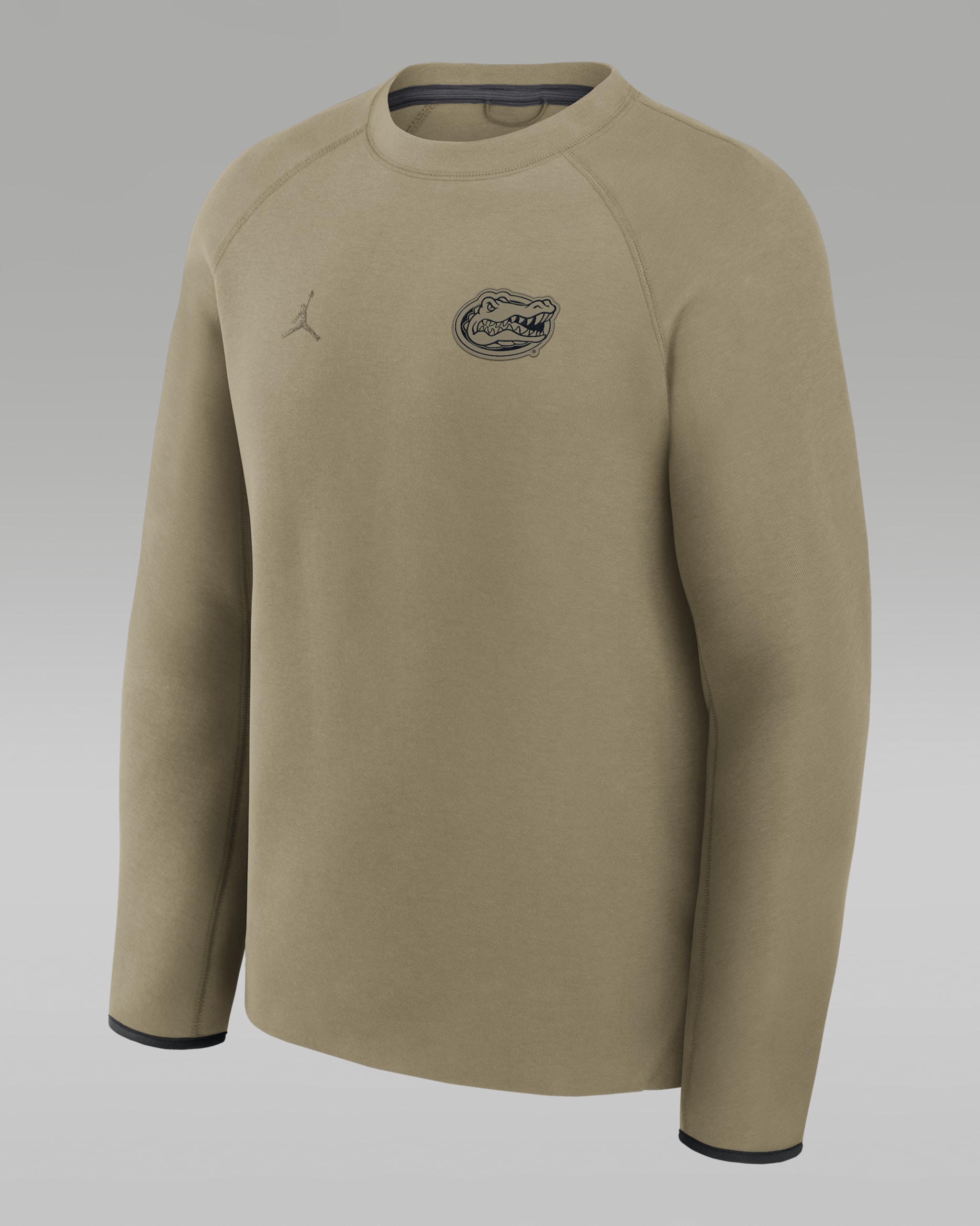 Florida Gators Tech Fleece Men's Jordan Brand College Pullover Crew - Olive