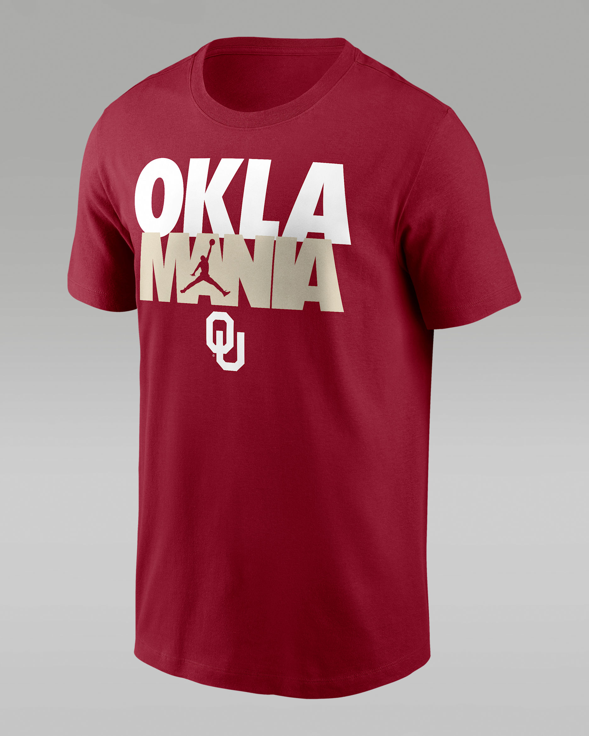 Oklahoma Campus Local Madness Men's Jordan Brand College T-Shirt - Team Crimson