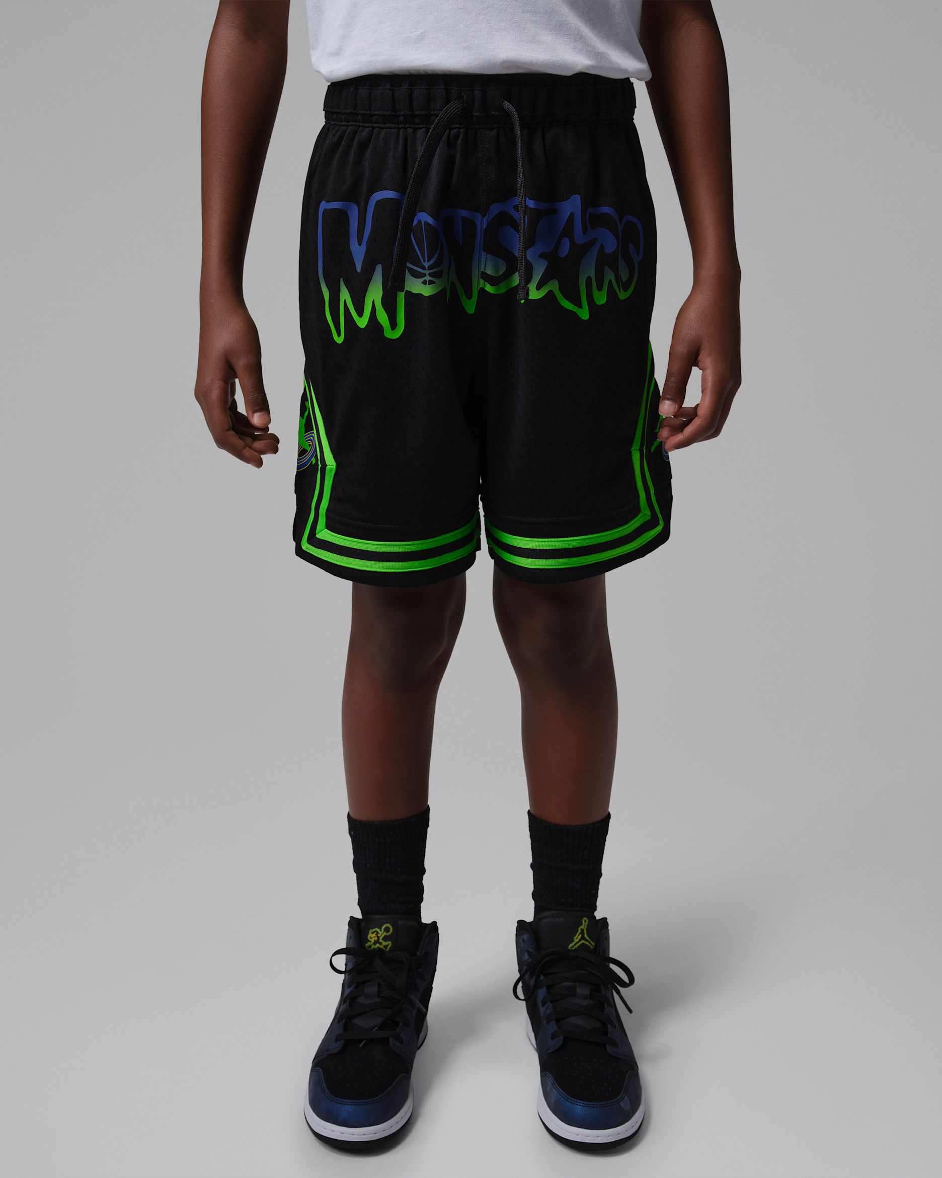 Jordan Space Jam Diamond Dri-FIT kindershorts - Zwart
