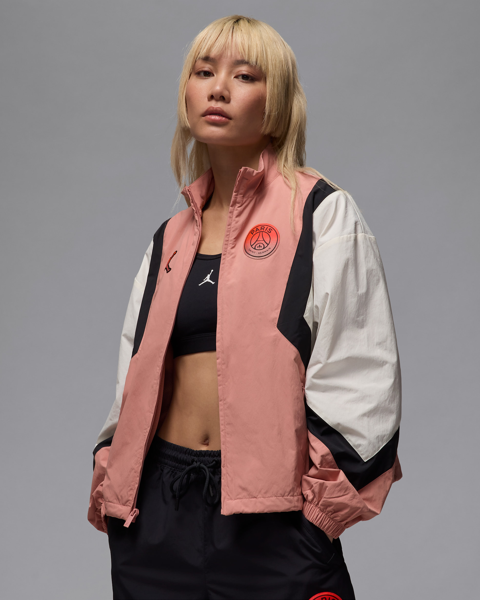 Paris Saint-Germain Women's Jordan Football Anthem Jacket - Rust Pink/Sail/Off-Noir/Off-Noir