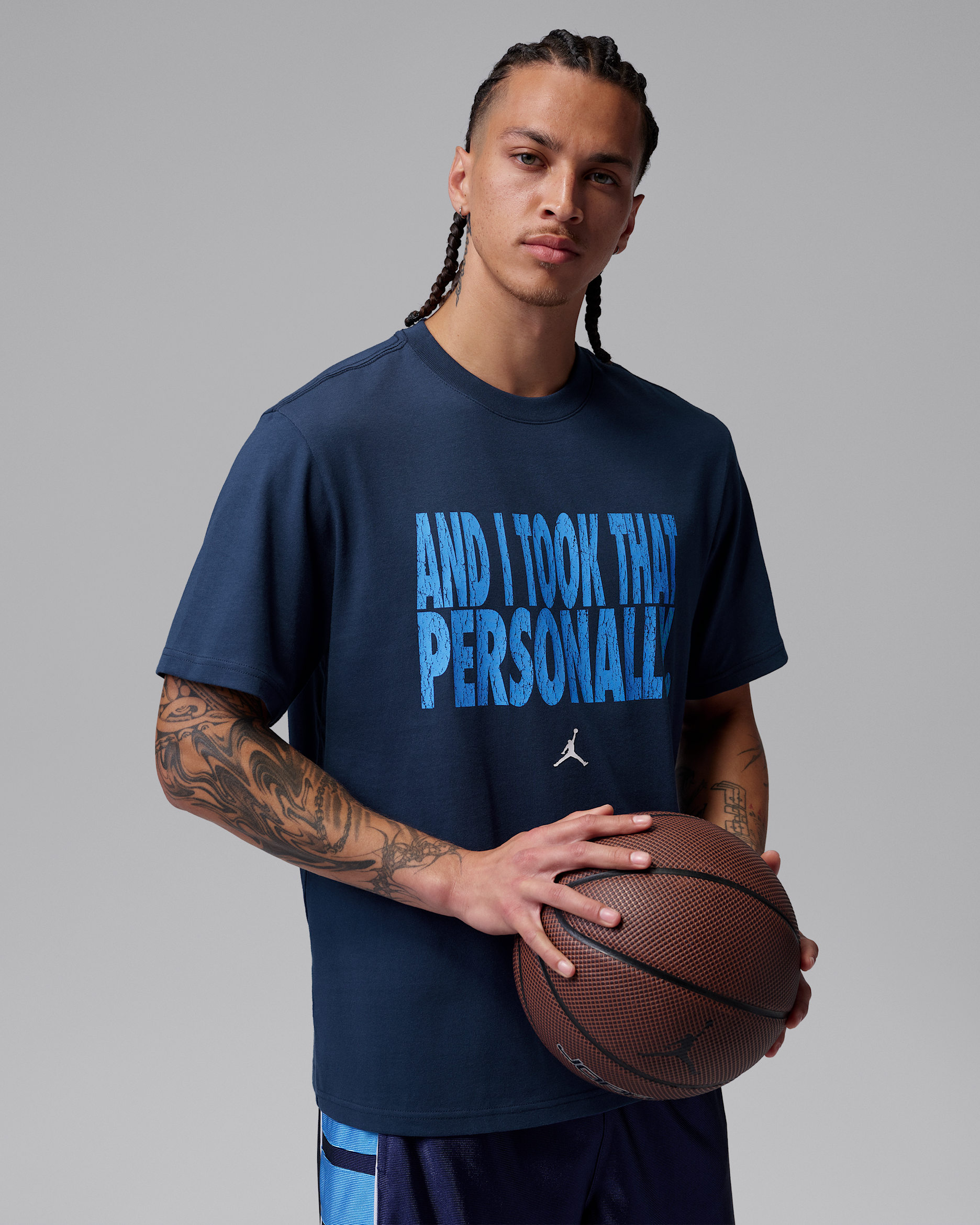 Jordan Sport Men's Dri-FIT T-Shirt - Midnight Navy/University Blue/White