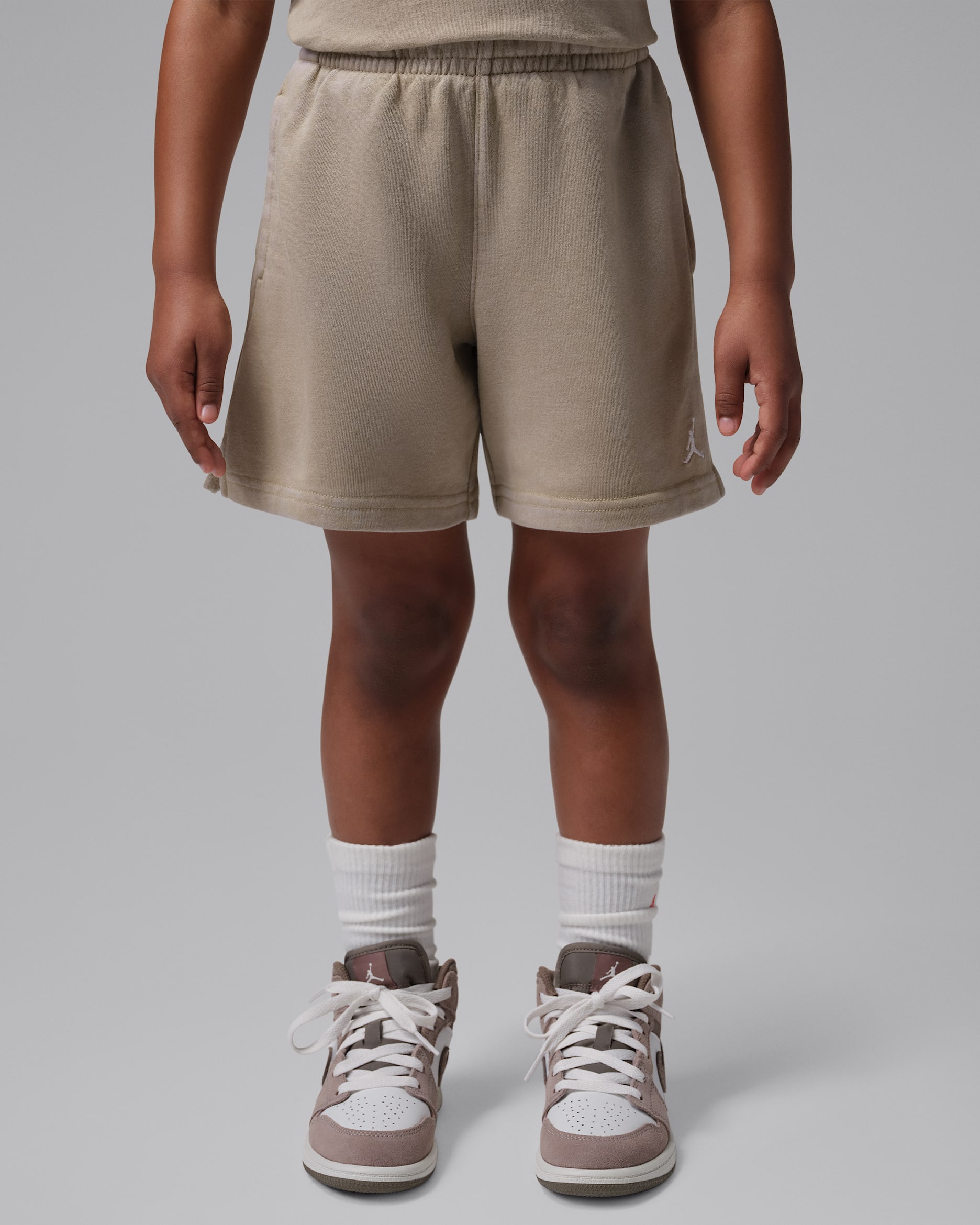 Shorts de French Terry con efecto lavado Brooklyn para niños talla pequeña Jordan - Caqui