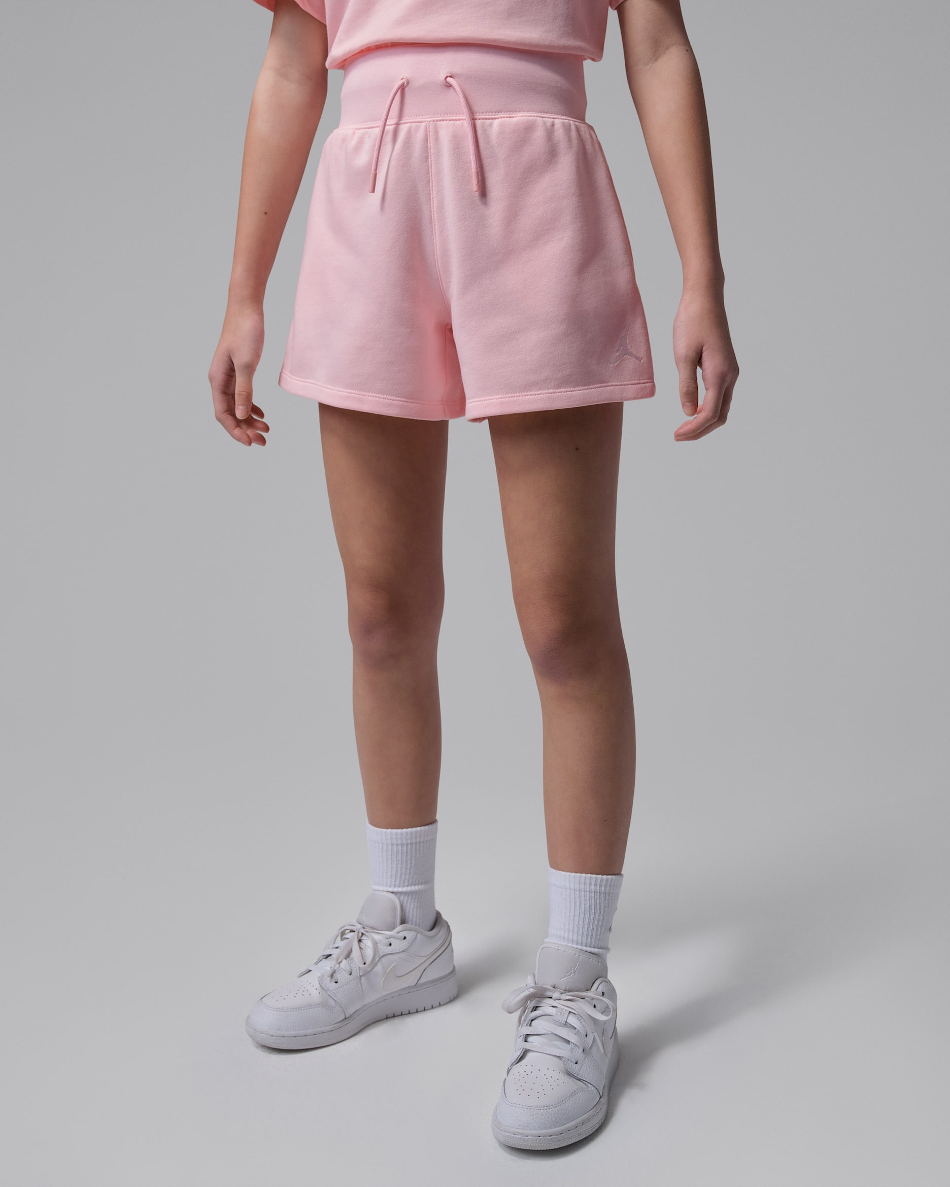 조던 브루클린 프렌치 테리 주니어 쇼츠 - 핑크 블룸