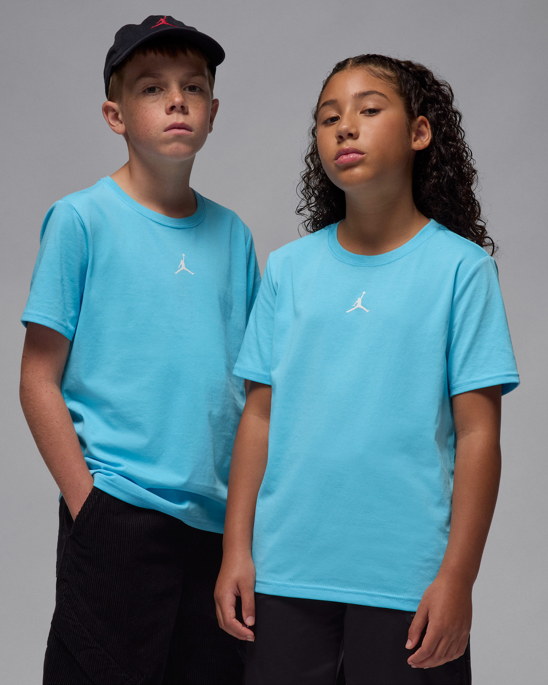 Jordan Dri-FIT Sport Big Kids' Core T-Shirt - Blue Chill