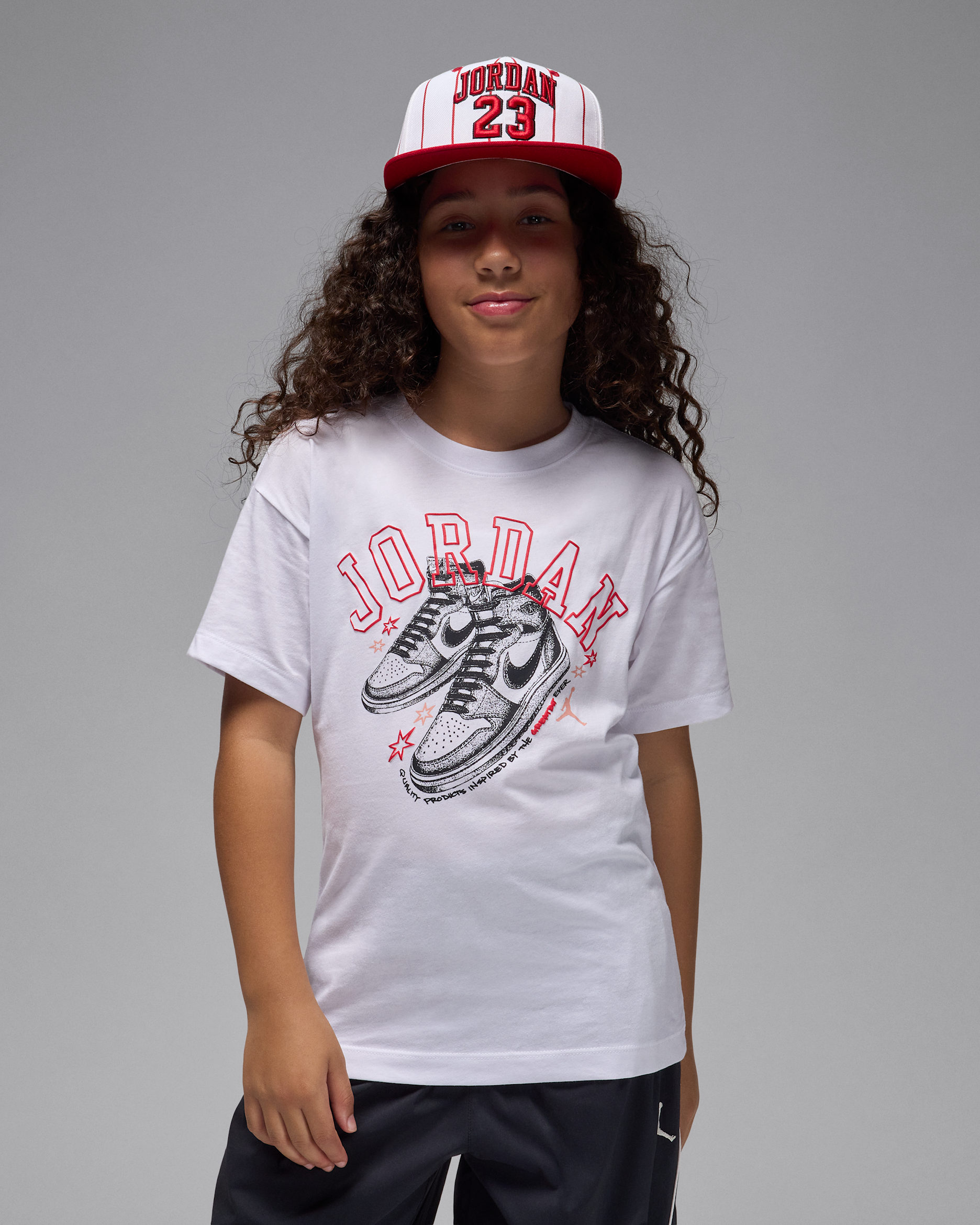 ジョーダン ジュニア エア ジョーダン 1 ルーキー Tシャツ - ホワイト