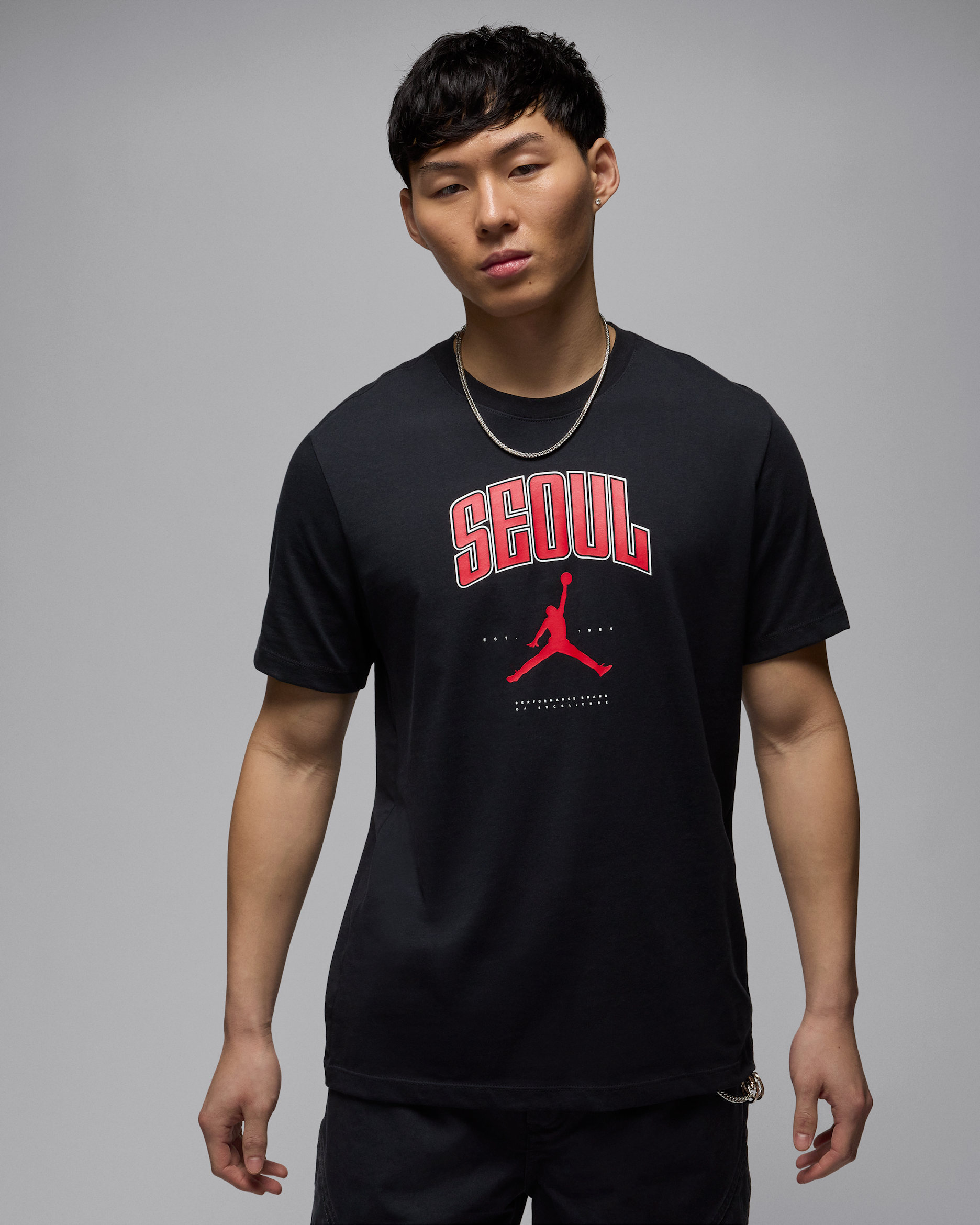 조던 남성 서울 티셔츠 - 블랙