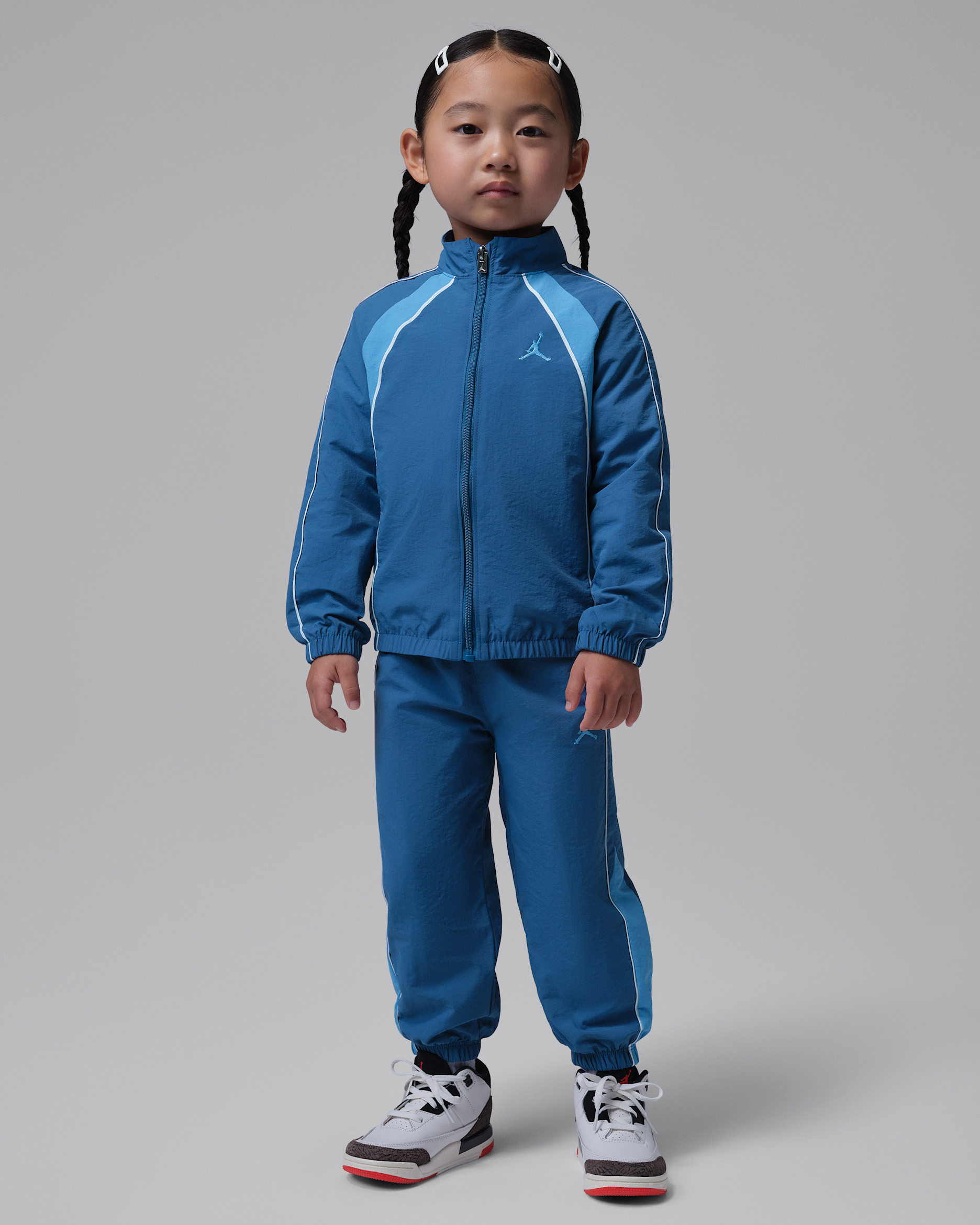 Jordan Toddler Colourblock 2-Piece Windbreaker Piping Set - True Blue