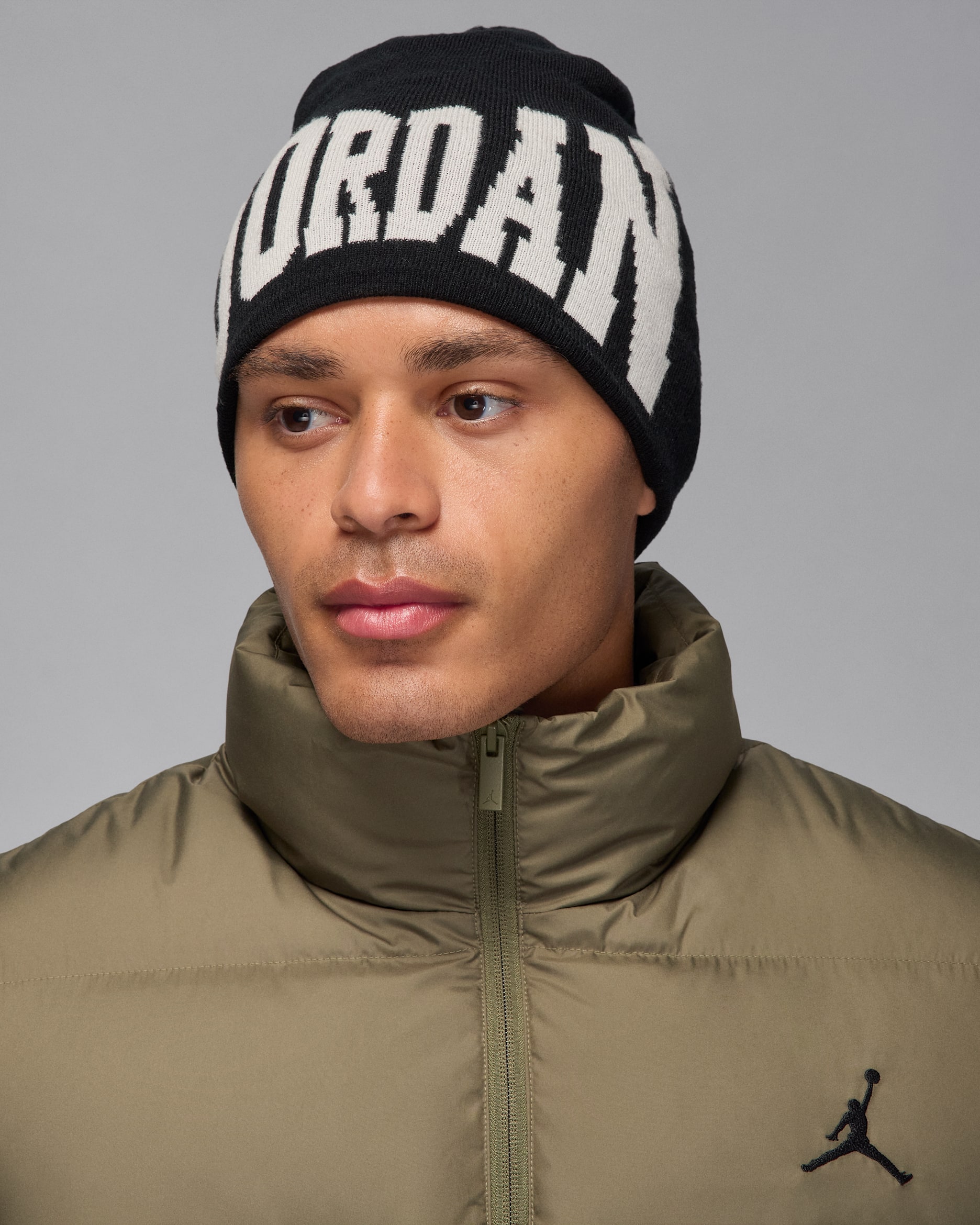 Jordan Peak Men's Beanie - Black/Sail/Sail