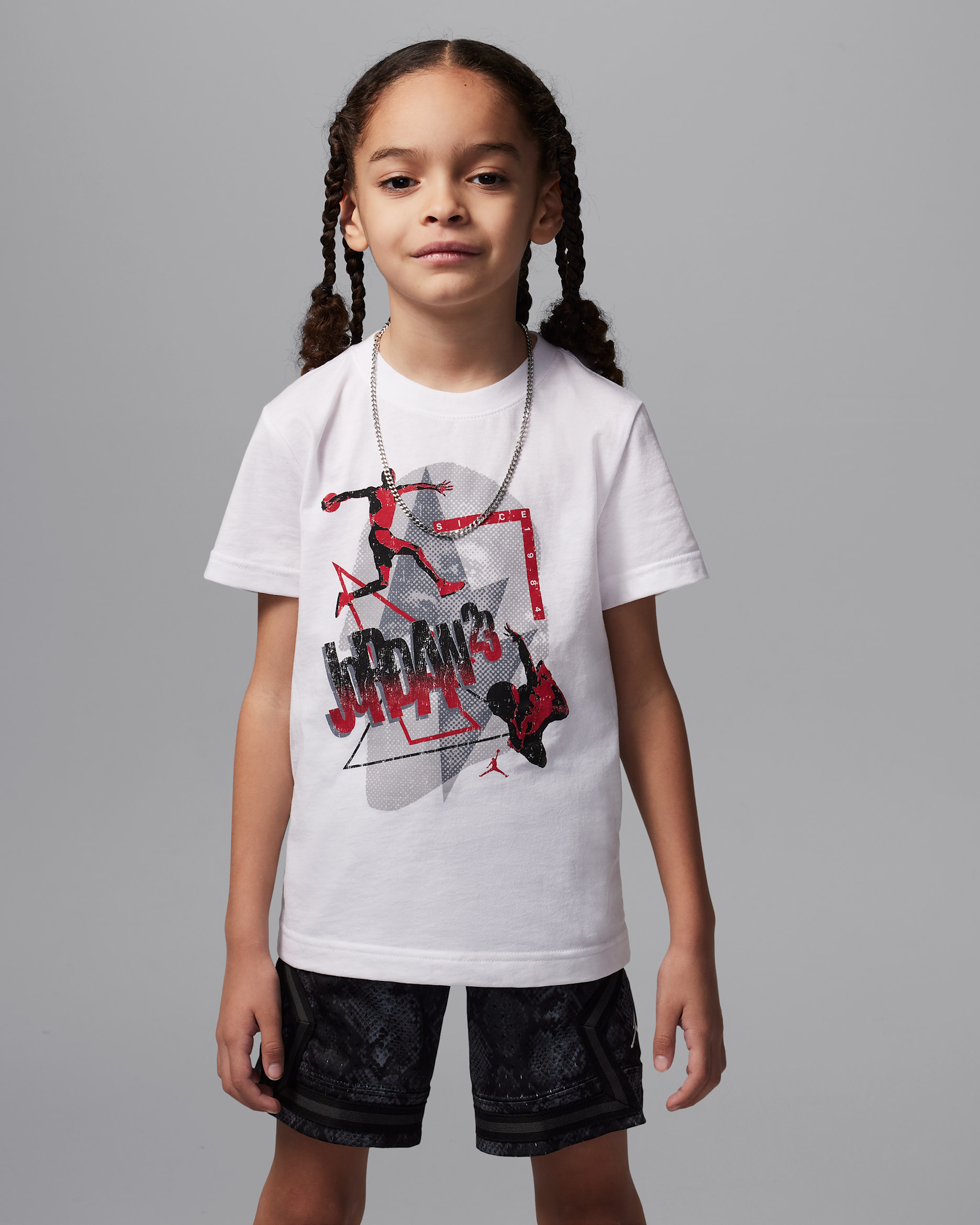 Playera 3Peat Jordan para niños talla pequeña - Blanco
